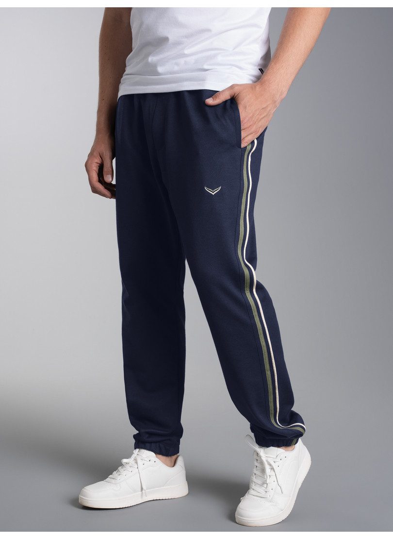 Trigema Jerseyhose TRIGEMA Jogginghose mit Seitenstreifen (1-tlg)