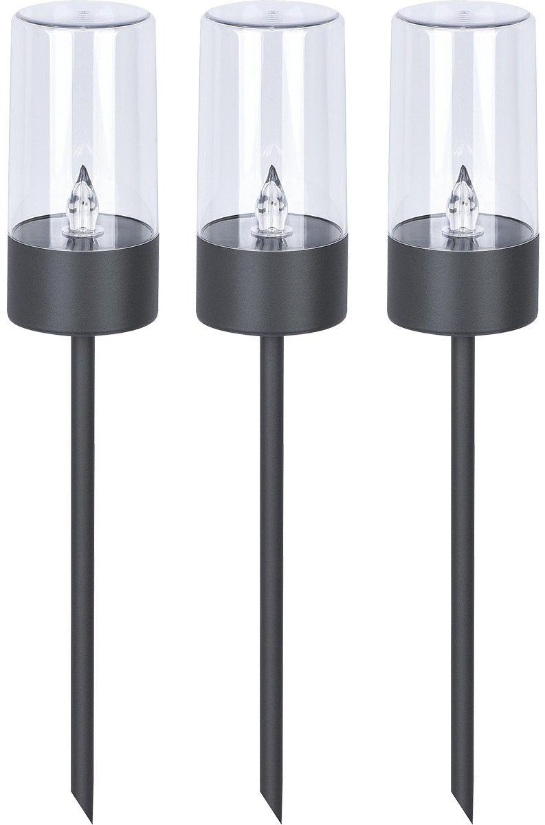 MeLiTec LED Solarleuchte Edelstahl Solarfackel, SO37-1, LED fest integriert günstig online kaufen