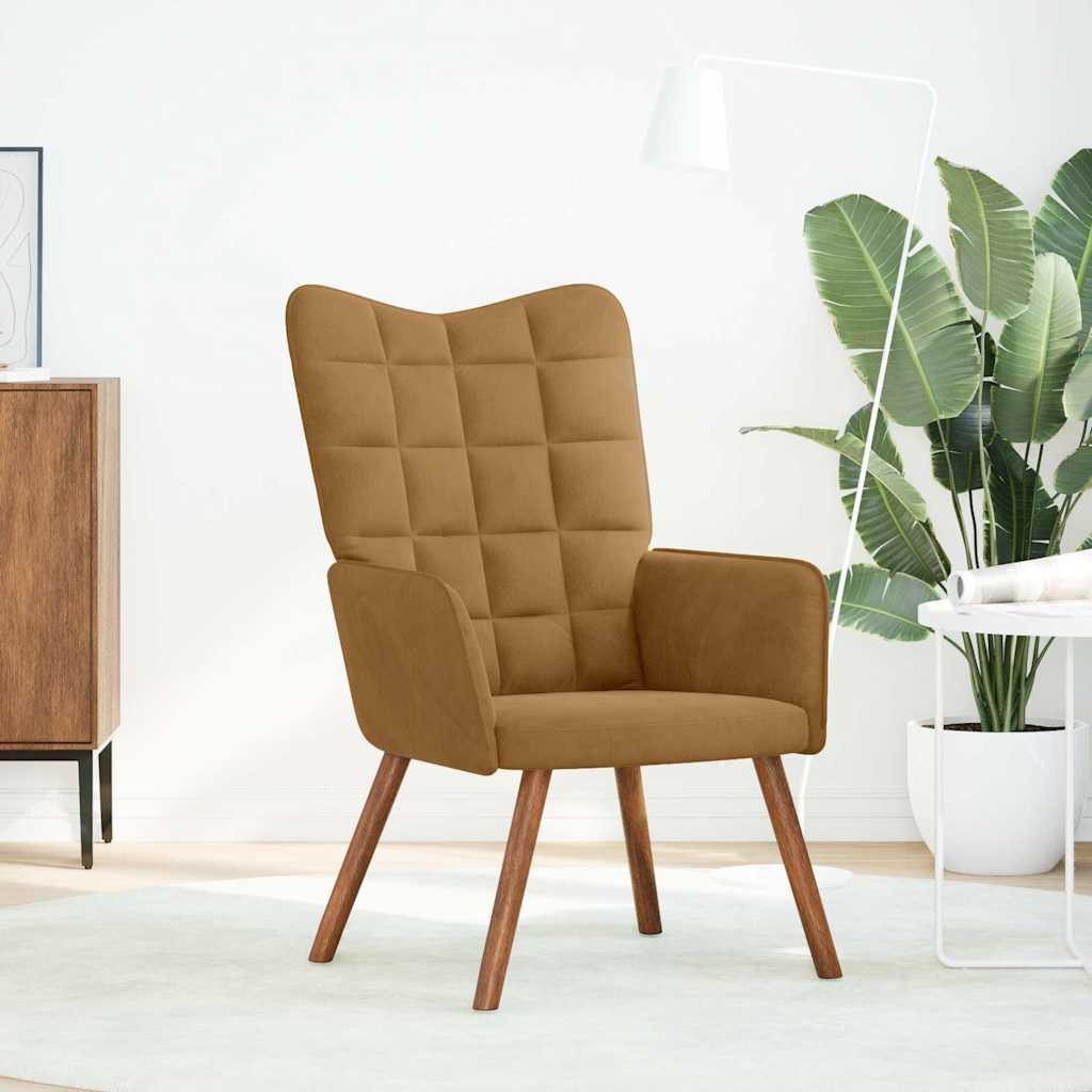 vidaXL Sessel Relaxsessel Braun Samt (1-St) günstig online kaufen