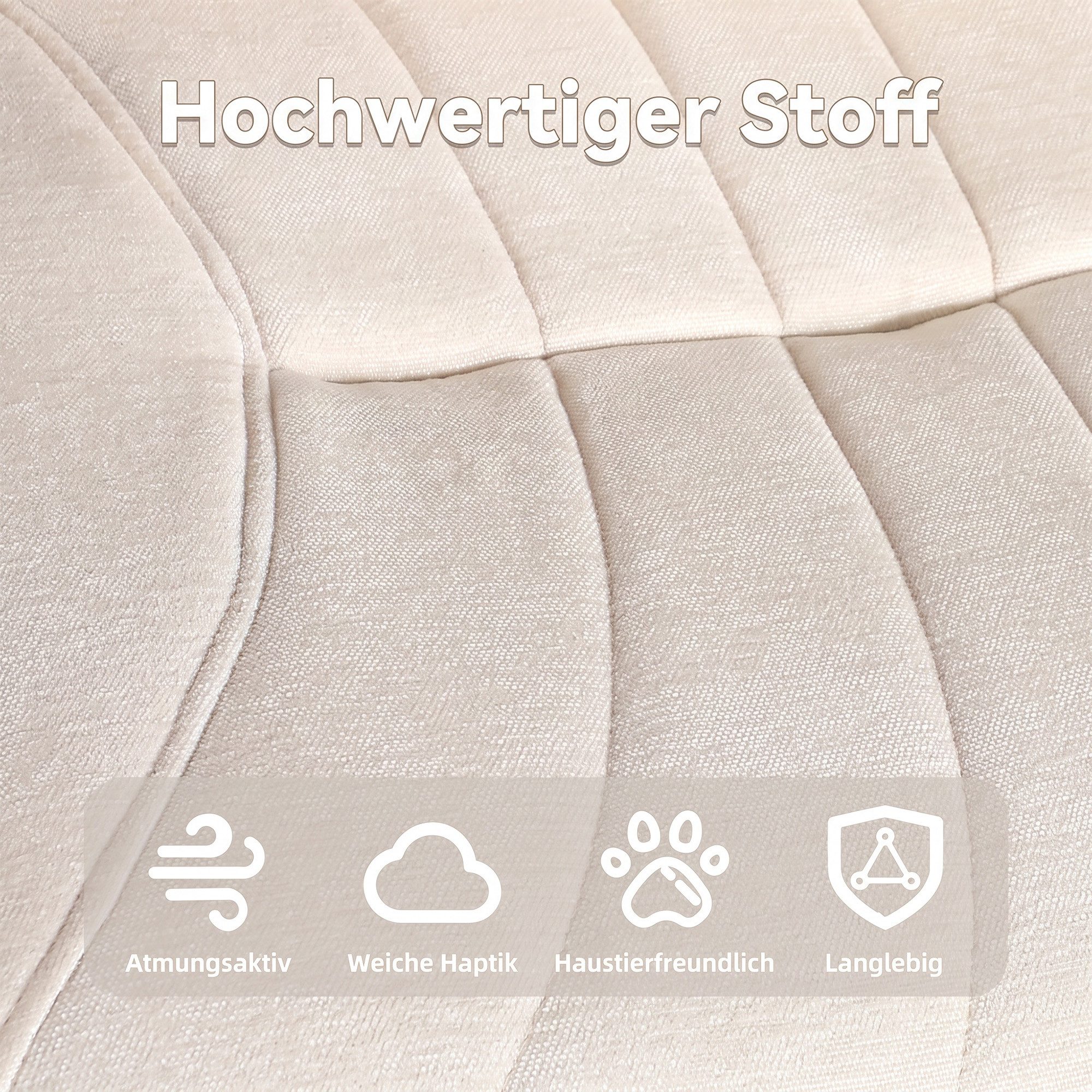 CANMOV Bürostuhl Bequemer Schreibtischstuhl mit Massage Kissen, ergonomischer Bürostuhl, mit Massagekissen, Fußstütze, klappbaren Armlehnen, 360° drehbar – Bild 4 von 5