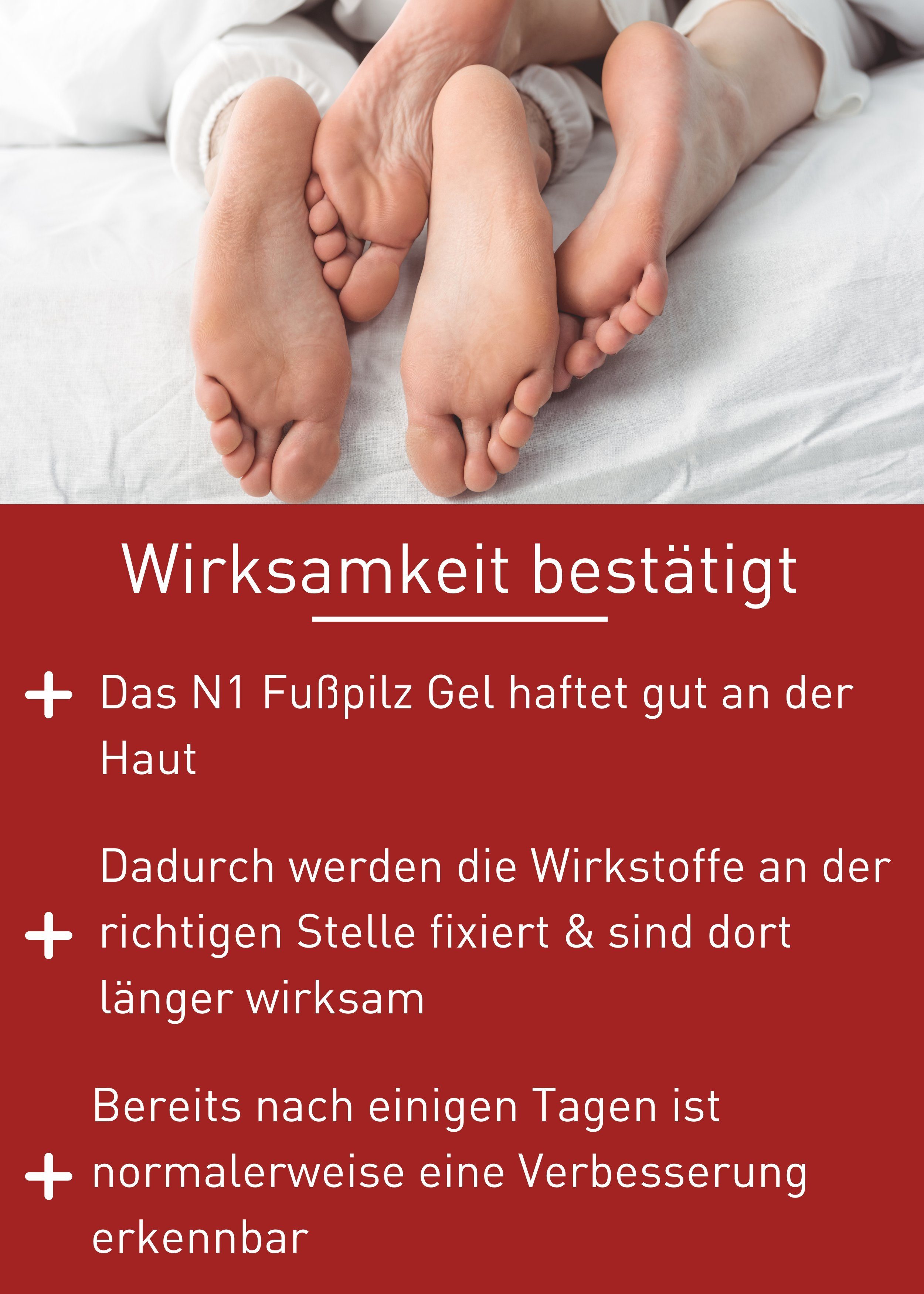N1 Healthcare von Fußpflegecreme Fußpilz zur Behandlung Rezeptur patentierte Gel Fußpilz, Medizinprodukt