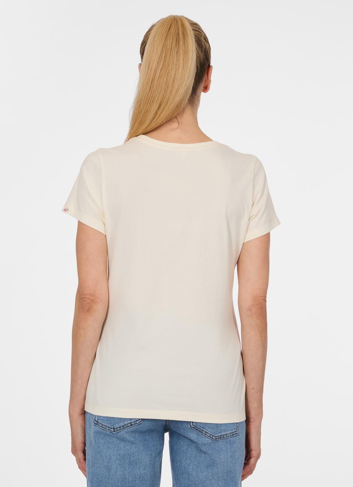 Ragwear Kurzarmshirt MINTTA PP mit bedruckter Optik und Druck, Loose Fit, pflegeleicht