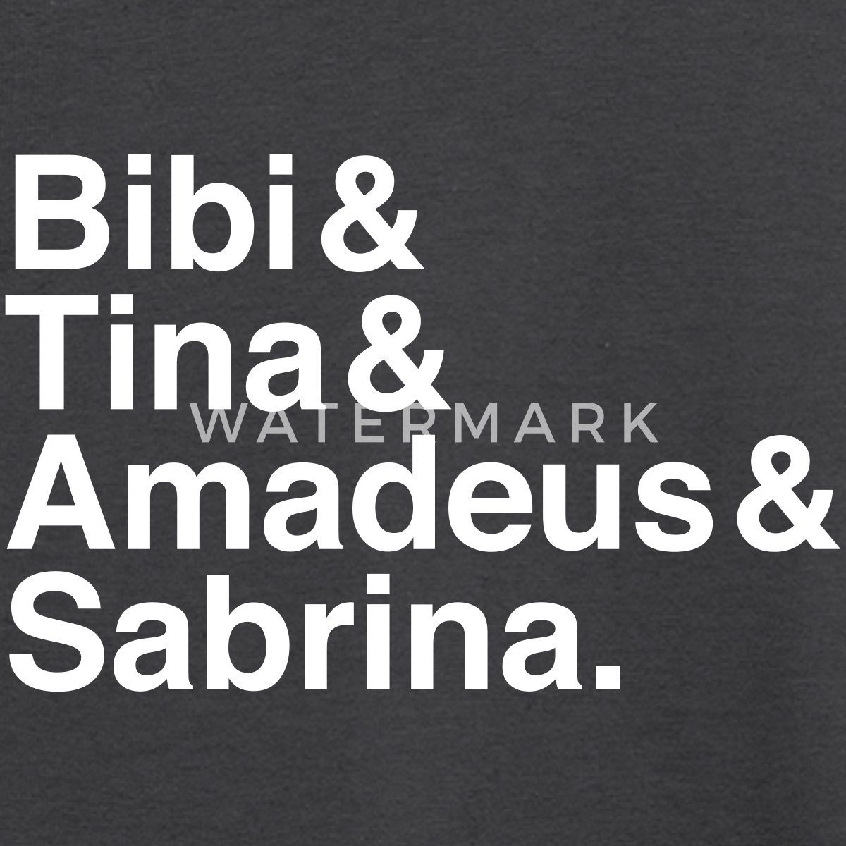Spreadshirt T-Shirt Bibi Und Tina Amadeus Sabrina Typographie weiß Teenager T-Shirt (1-tlg)