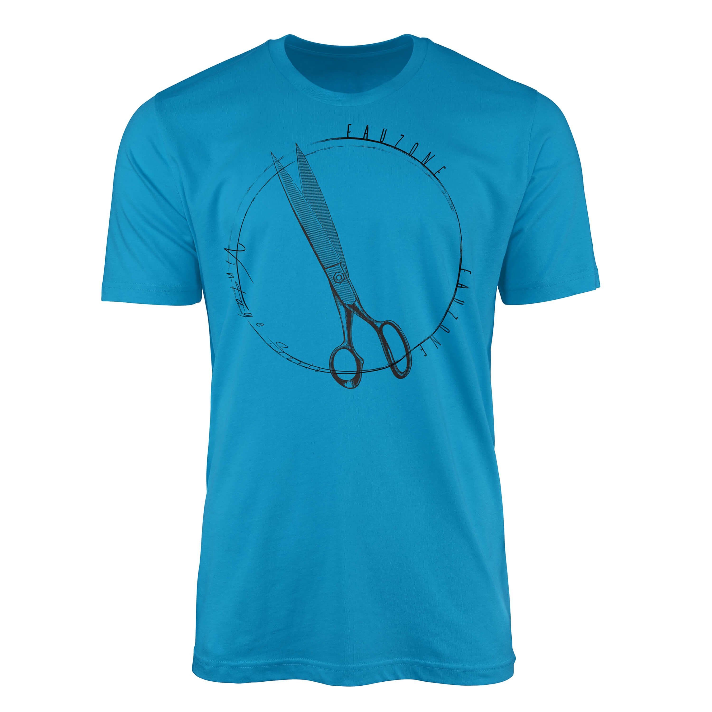 Sinus Art T-Shirt Vintage Herren T-Shirt Schere Atoll