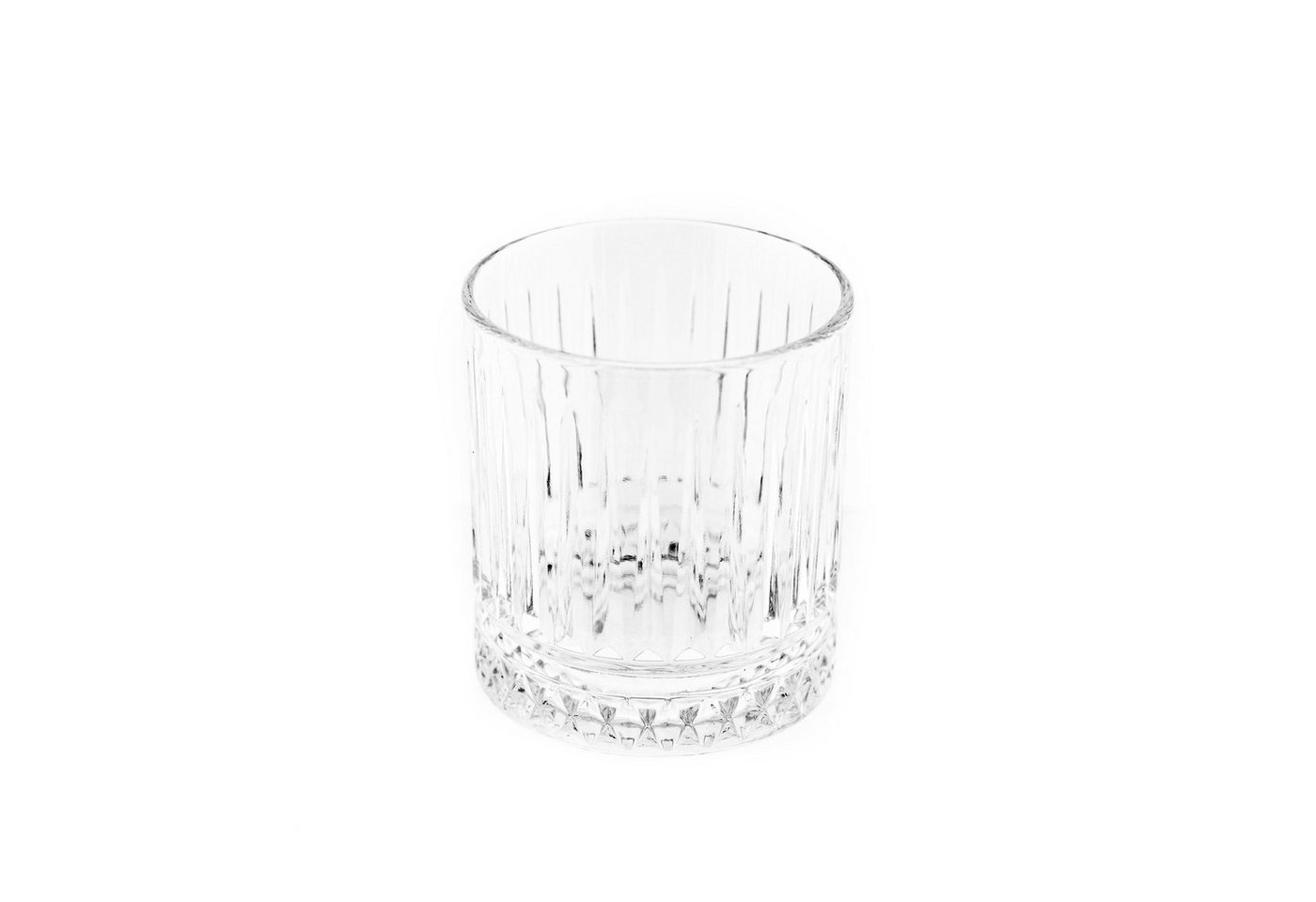 Almina Glas Elisa 6 Tlg. Trinkgläser-Set Wasserglas mit Riffle Design 330 ml, 6-tlg.