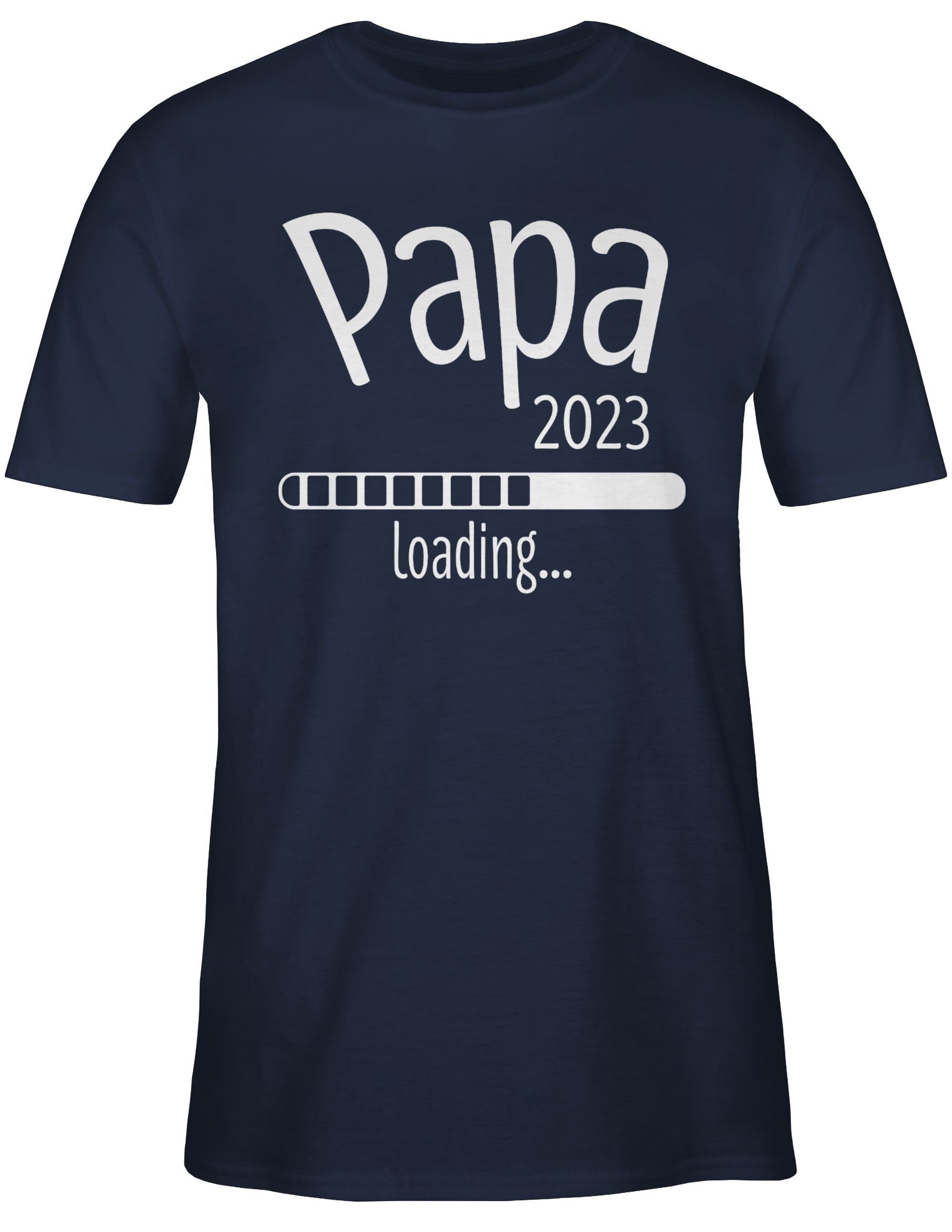 Shirtracer T-Shirt Papa 2023 loading - Vatertag Geschenk für Papa - Herren  Premium T-Shirt schwangerschafts shirt - schwanger tshirt - t-shirt  werdender vater
