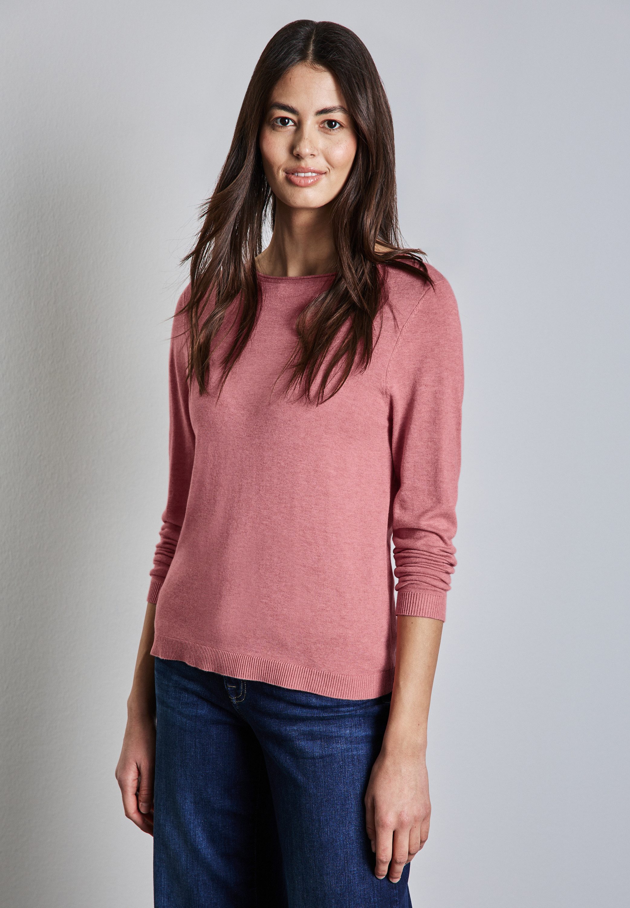 STREET ONE Strickpullover mit U-Boot-Ausschnitt günstig online kaufen