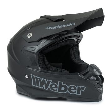 Weber GmbH Motorradhelm Weber #Werkeholics Helm schwarz matt