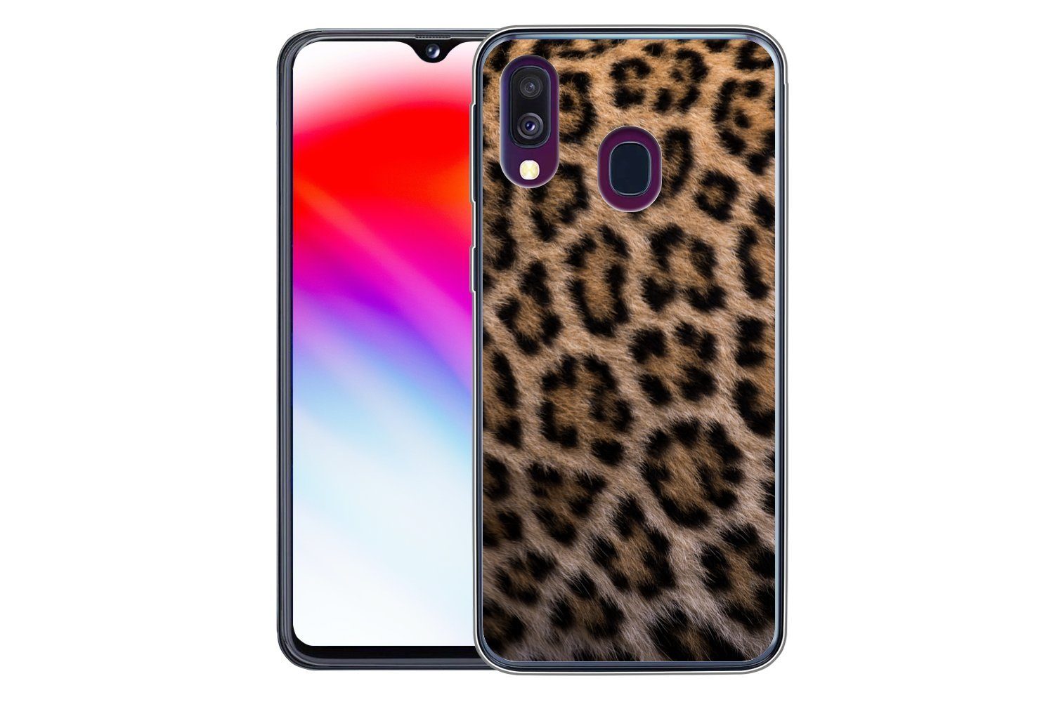 MuchoWow Handyhülle für Samsung Galaxy A40 Panther Druck, Smartphone-Bumper, Print, Handy Schutzhülle Dünn