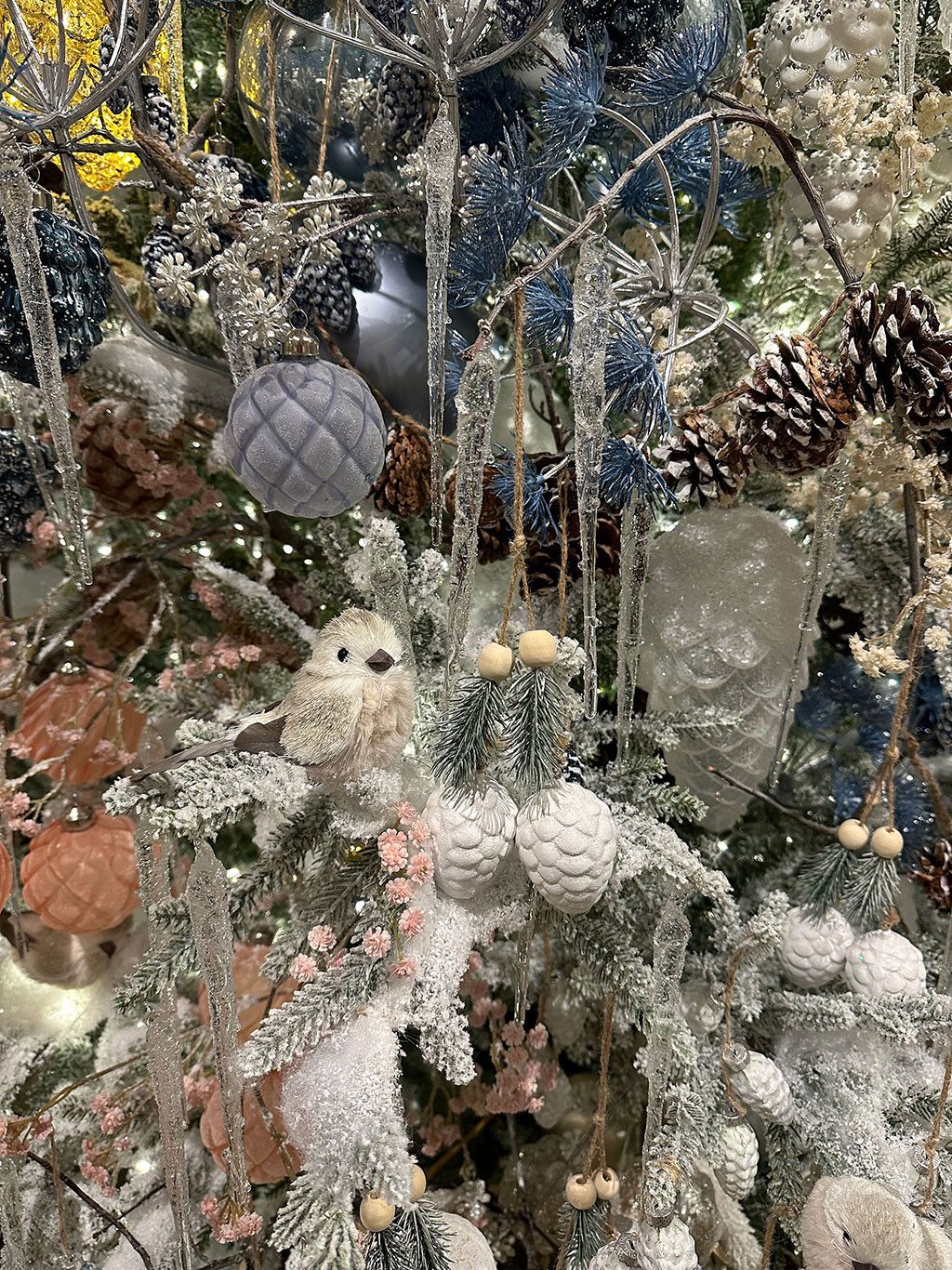 Kaemingk Christbaumschmuck, Christbaumschmuck Eiszapfen Figur 28,5cm Kunststoff Klar Transparent