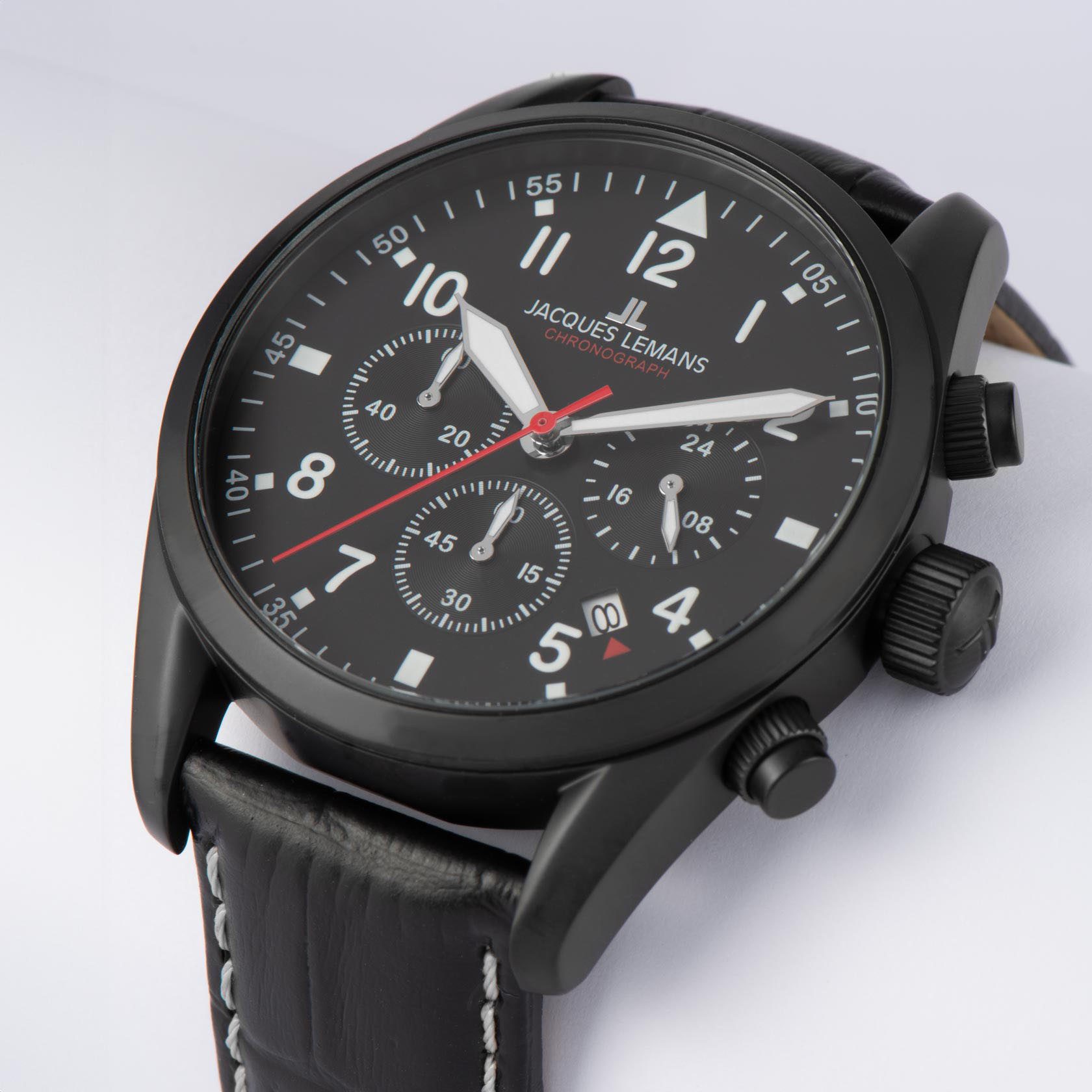 Jacques Lemans Chronograph Barcelona 42-2F, Quarzuhr, Armbanduhr, Herrenuhr günstig online kaufen