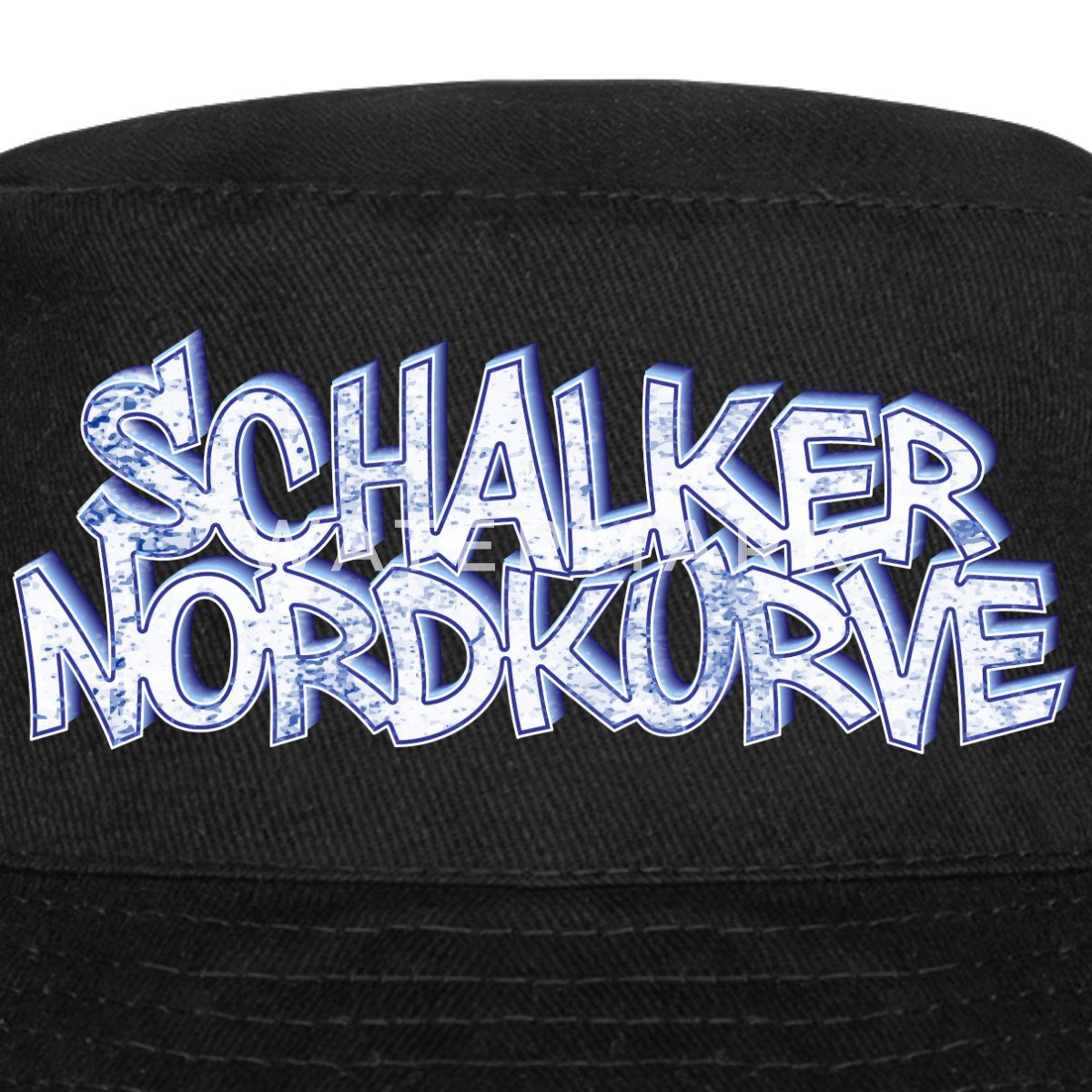 Spreadshirt Sonnenhut Schalke Nordkurve Fußball Sport Fischerhut (1-St)