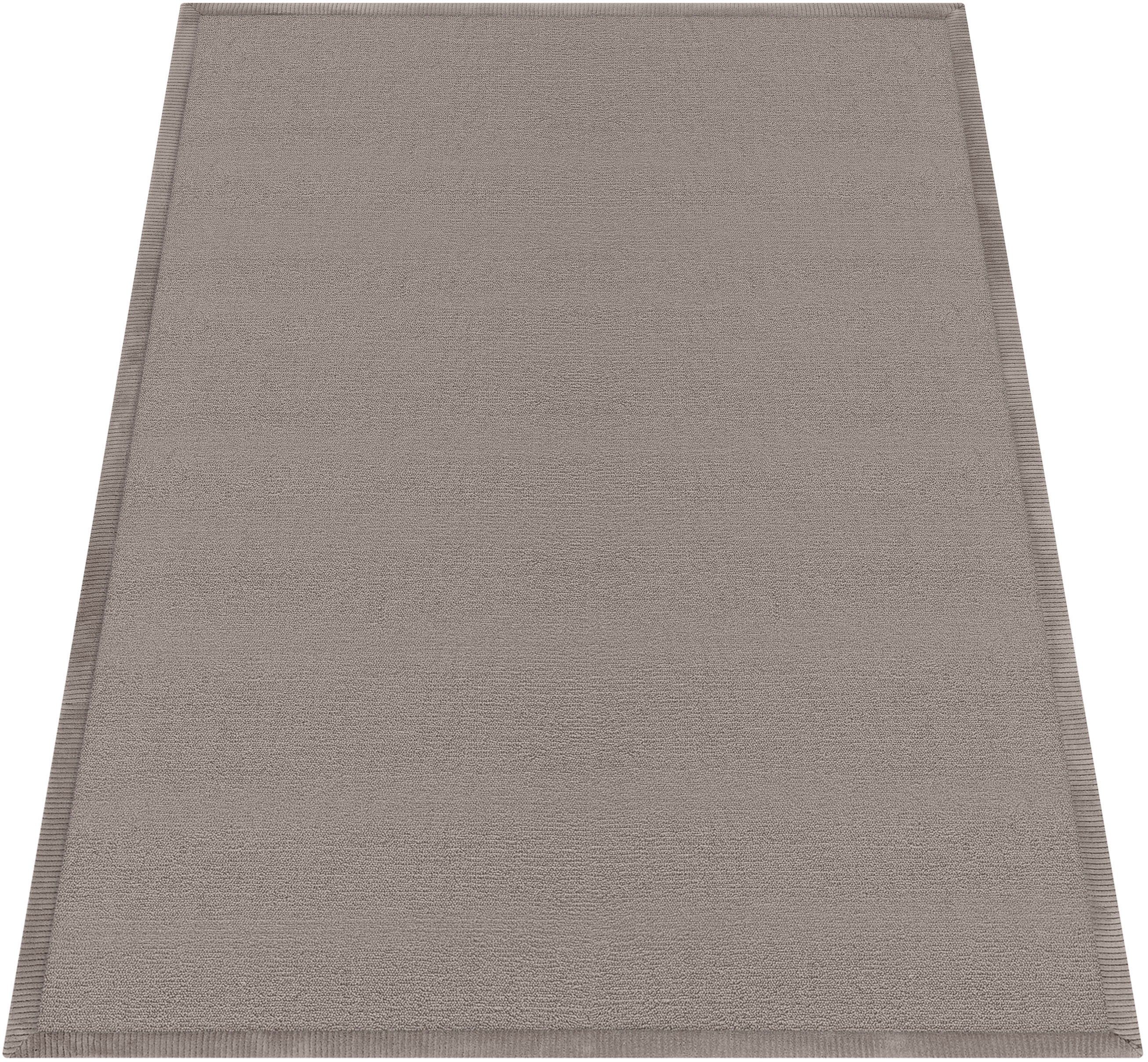 Teppich Tatami 475, Paco Home, rechteckig, Höhe: 24 mm, Kurzflor, Uni-Farben, mit Memory Foam, waschbar beige | Hochflor-Teppiche