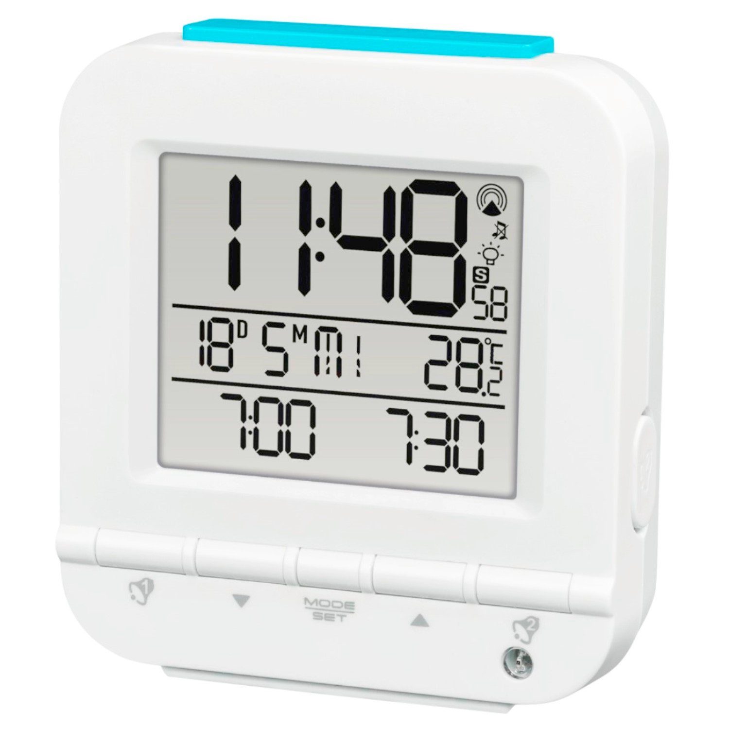 Funk-Projektionswecker Alarmwecker LCD LED Tischuhr Thermometer Snooze 2021 