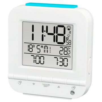 Hama Funkwecker Funk-Wecker Dual Alarm-Wecker Funk-Uhr Datum LED Digital, 24-Stunden-Anzeigeformat, Thermometer, Snooze