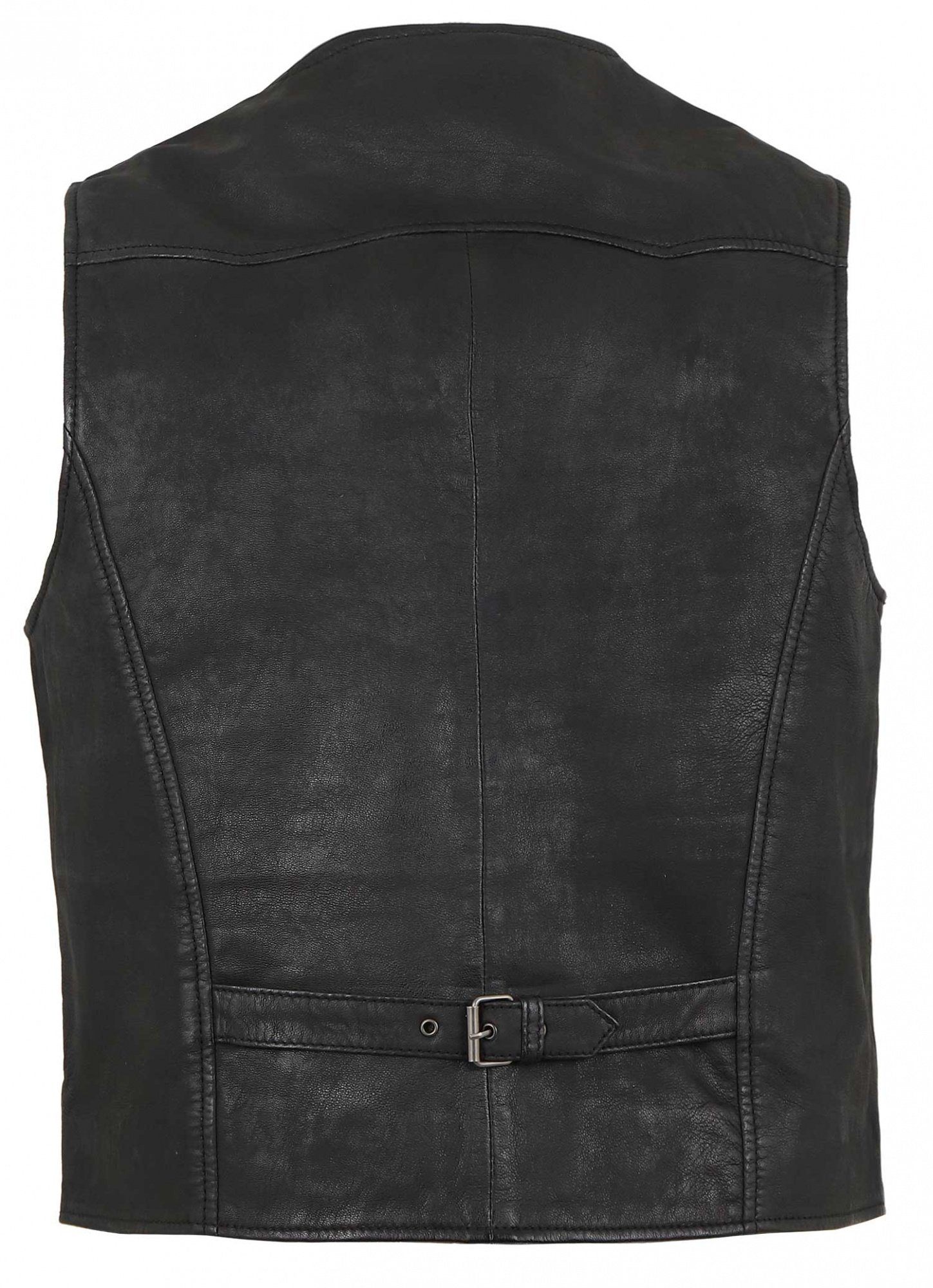 Maddox Lederweste MADDOX - Herren Lederweste Weste Lammnubuk schwarz antik günstig online kaufen