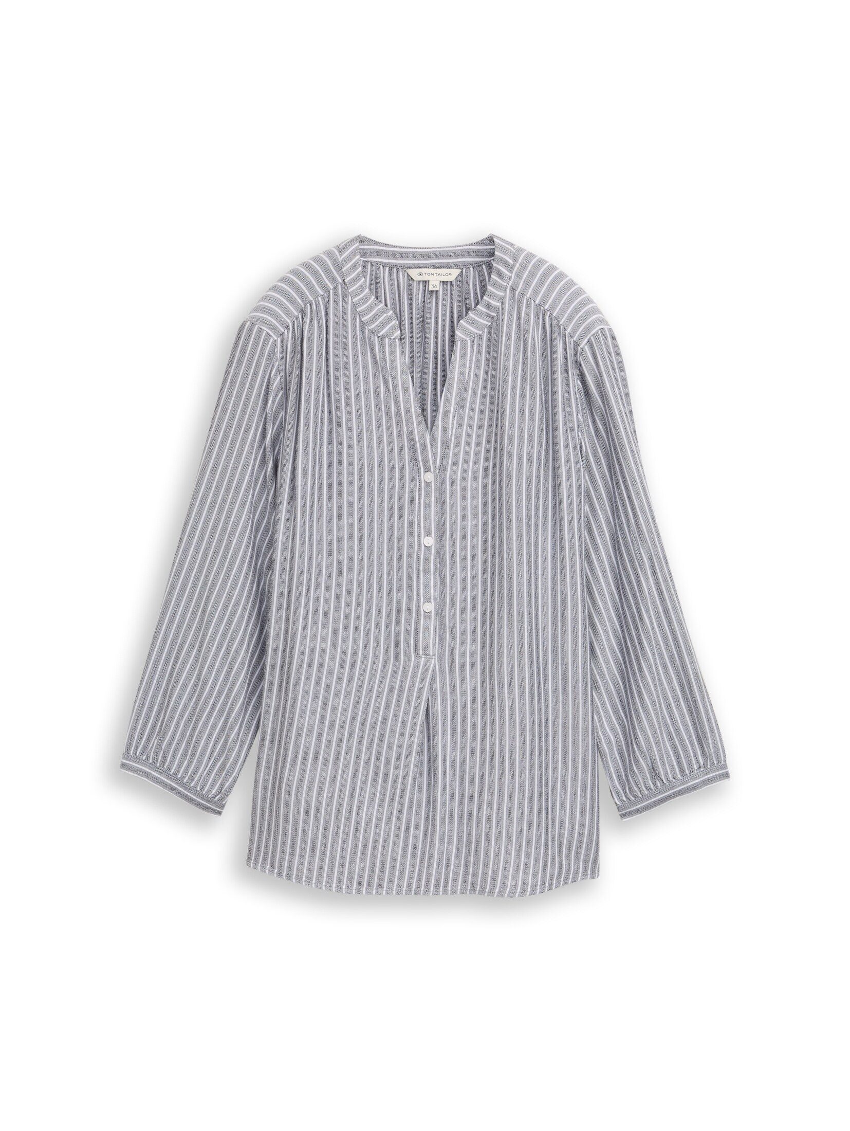 TOM TAILOR Langarmbluse Blusen & Shirts Bluse mit Streifenmuster günstig online kaufen