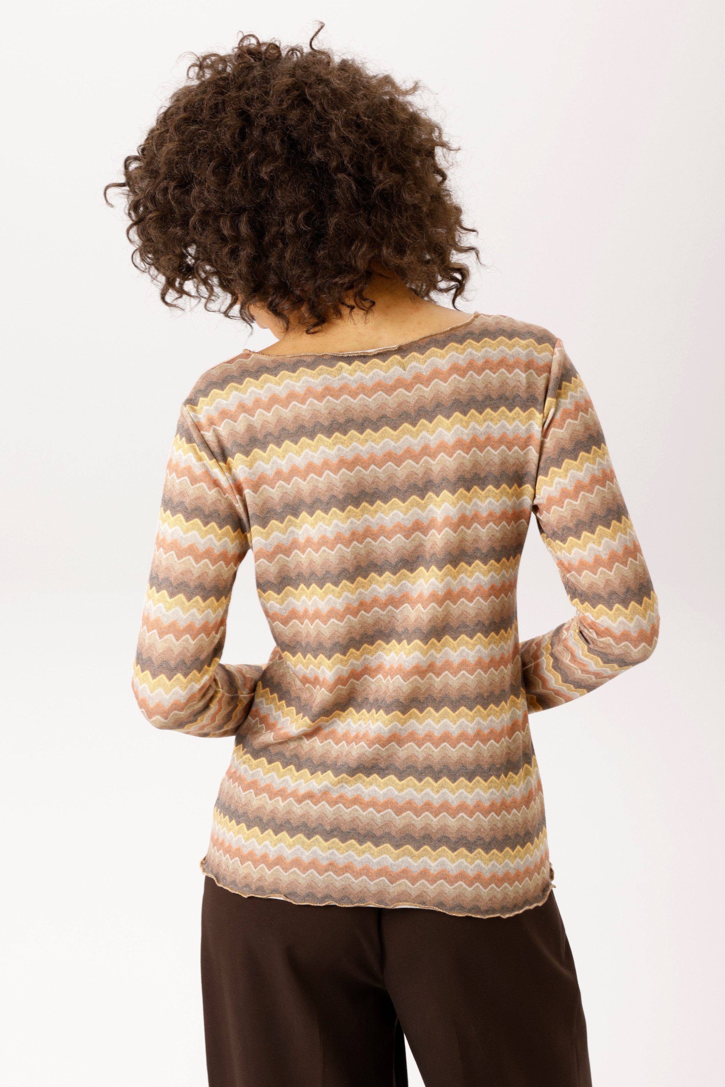 Aniston CASUAL Langarmshirt im trendfarbenem, geringelten Zick-Zack-Muster - NEUE KOLLEKTION – Bild 2 von 5