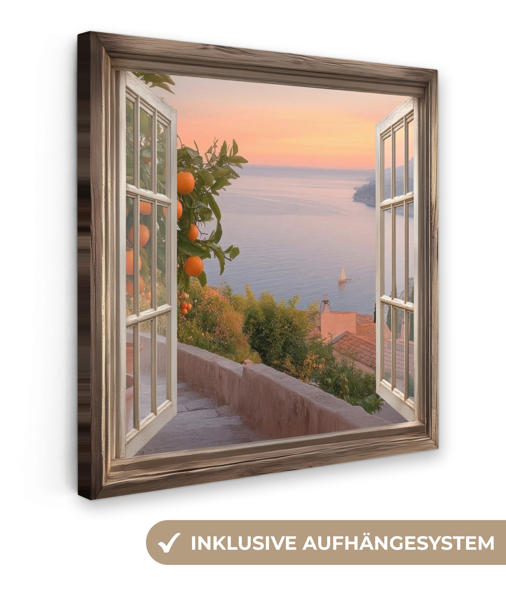 OneMillionCanvasses® Leinwandbild Durchblick - Ausblicke - See - Landschaft günstig online kaufen