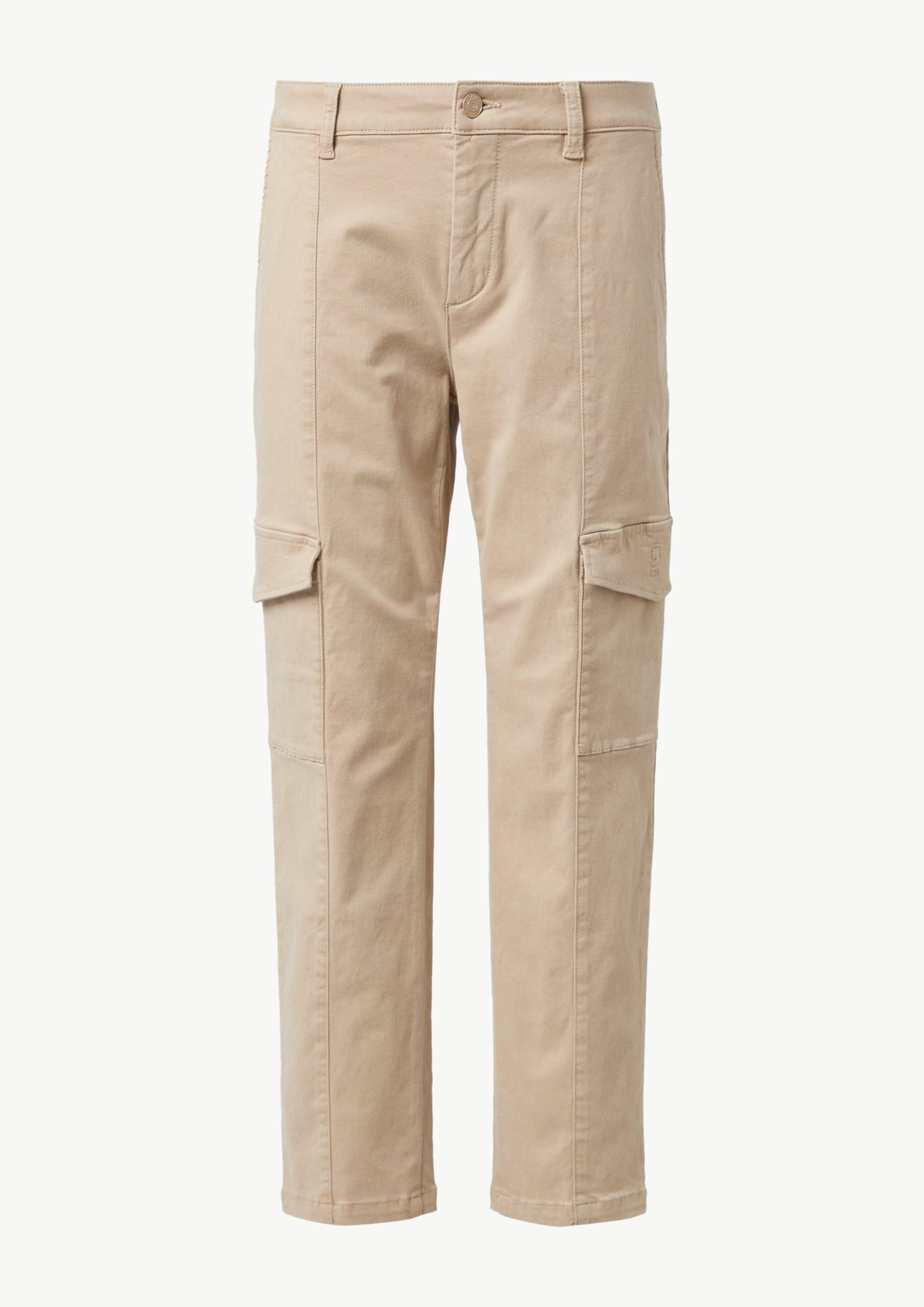 Stoffhose Cargohose mit schmal zulaufendem Bein