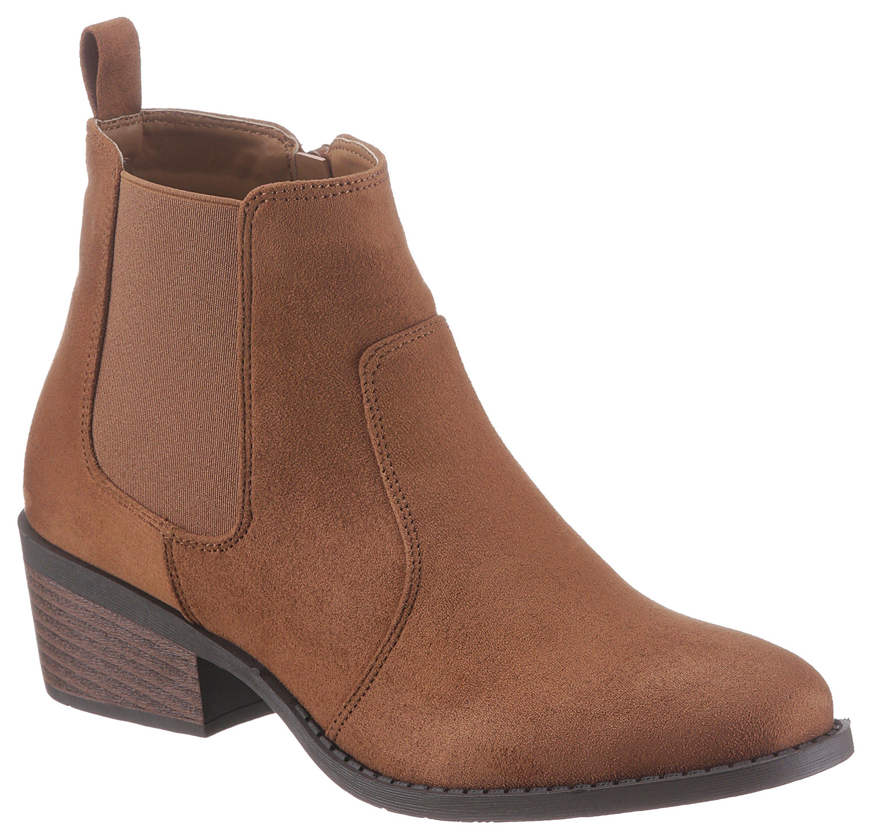 CITY WALK Chelseaboots mit breitem Gummizug camelfarben | Chelsea-Boots