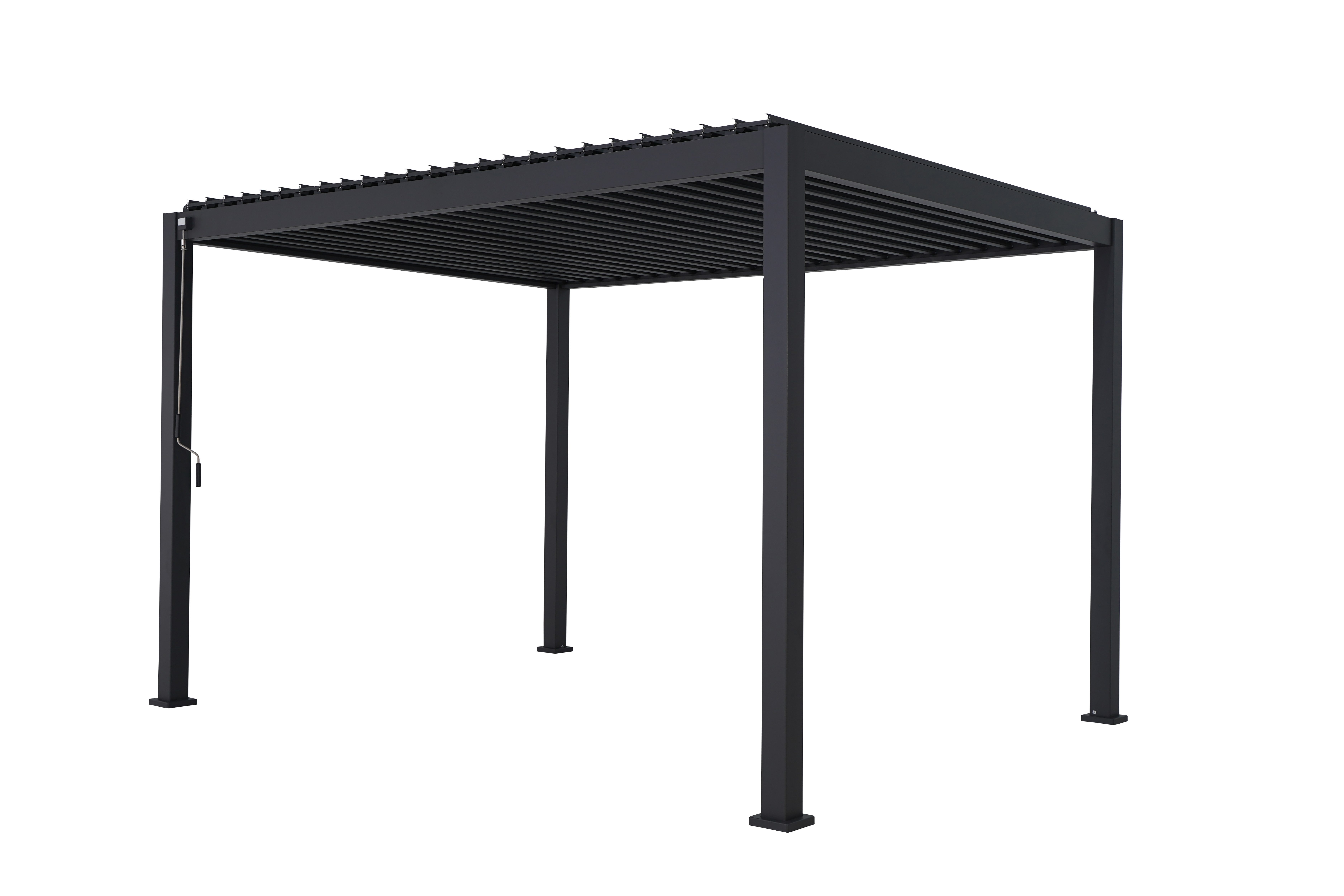 Leco Pergola Pergola Überdachung Lamellenpergola Sonnenschutz Sonnendach DELUXE, Gestell aus Aluminium pulverbeschichtet