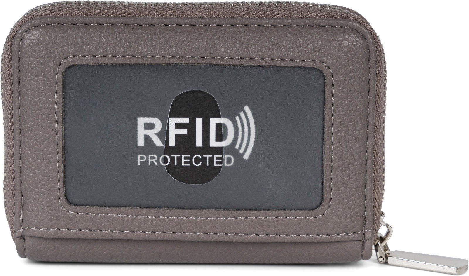 styleBREAKER Geldbörse (1-tlg), Karten Geldbörse mit RFID-Schutz Dunkelgrau
