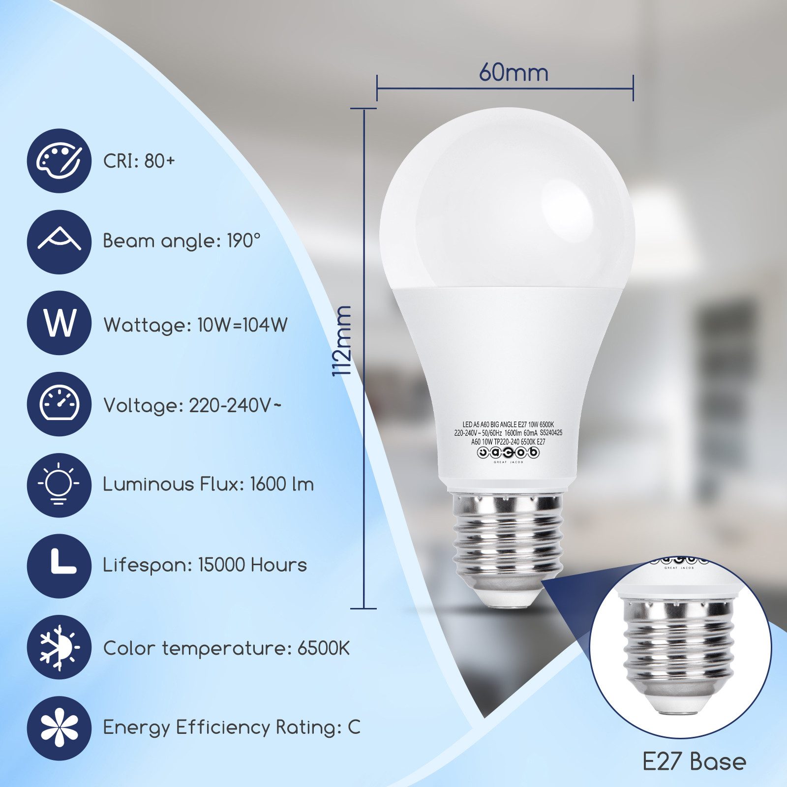 Great Jacob LED-Leuchtmittel A60 LED Lampe günstig online kaufen