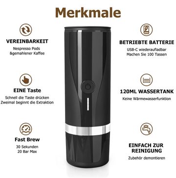 Bifurcation Reisekaffeemaschine Elektrische tragbare Espressomaschine