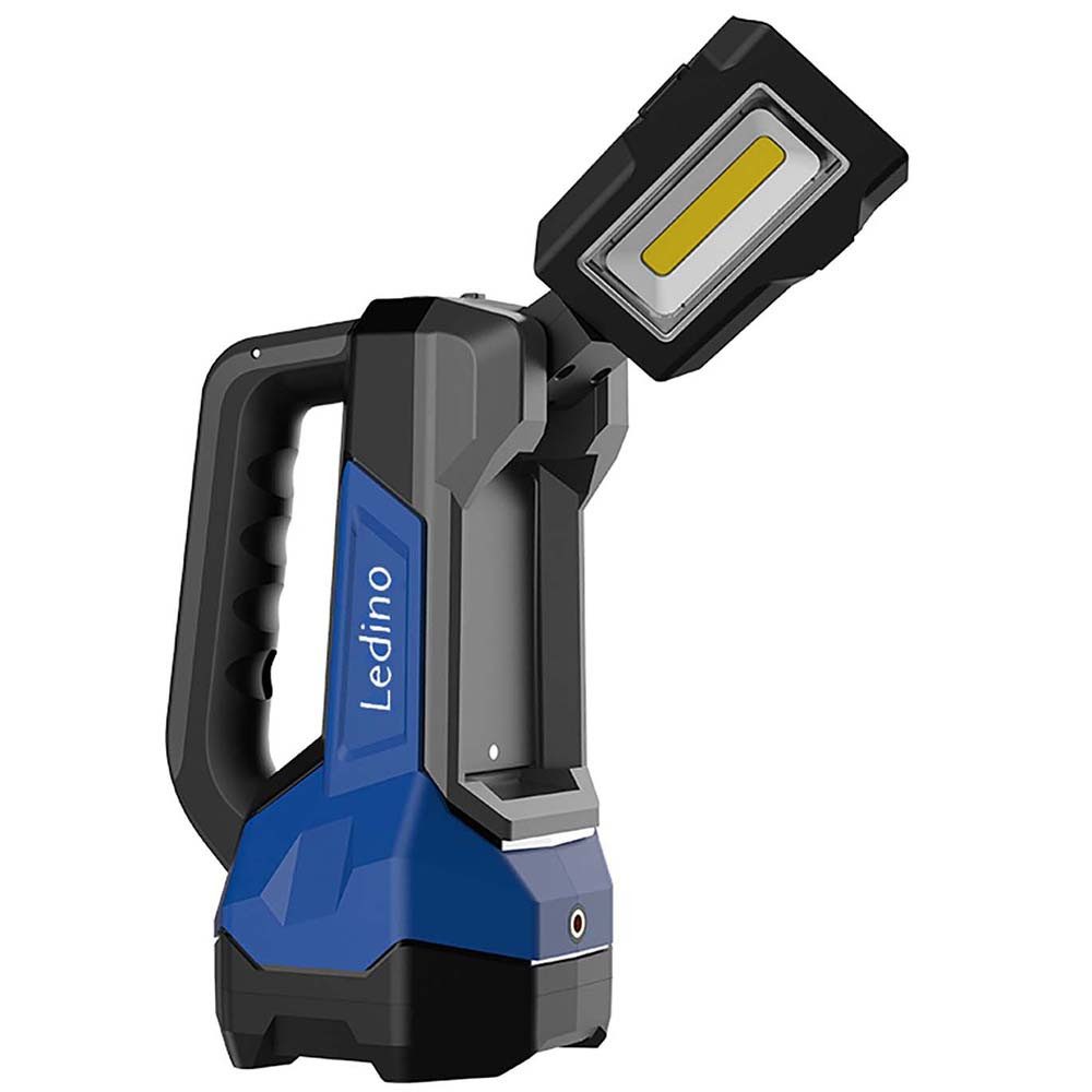 Ledino LED Arbeitsleuchte, LED-Leuchtmittel fest verbaut, LED Handleuchte Akku Taschenlampe Alu Schwarz LED H 28 cm