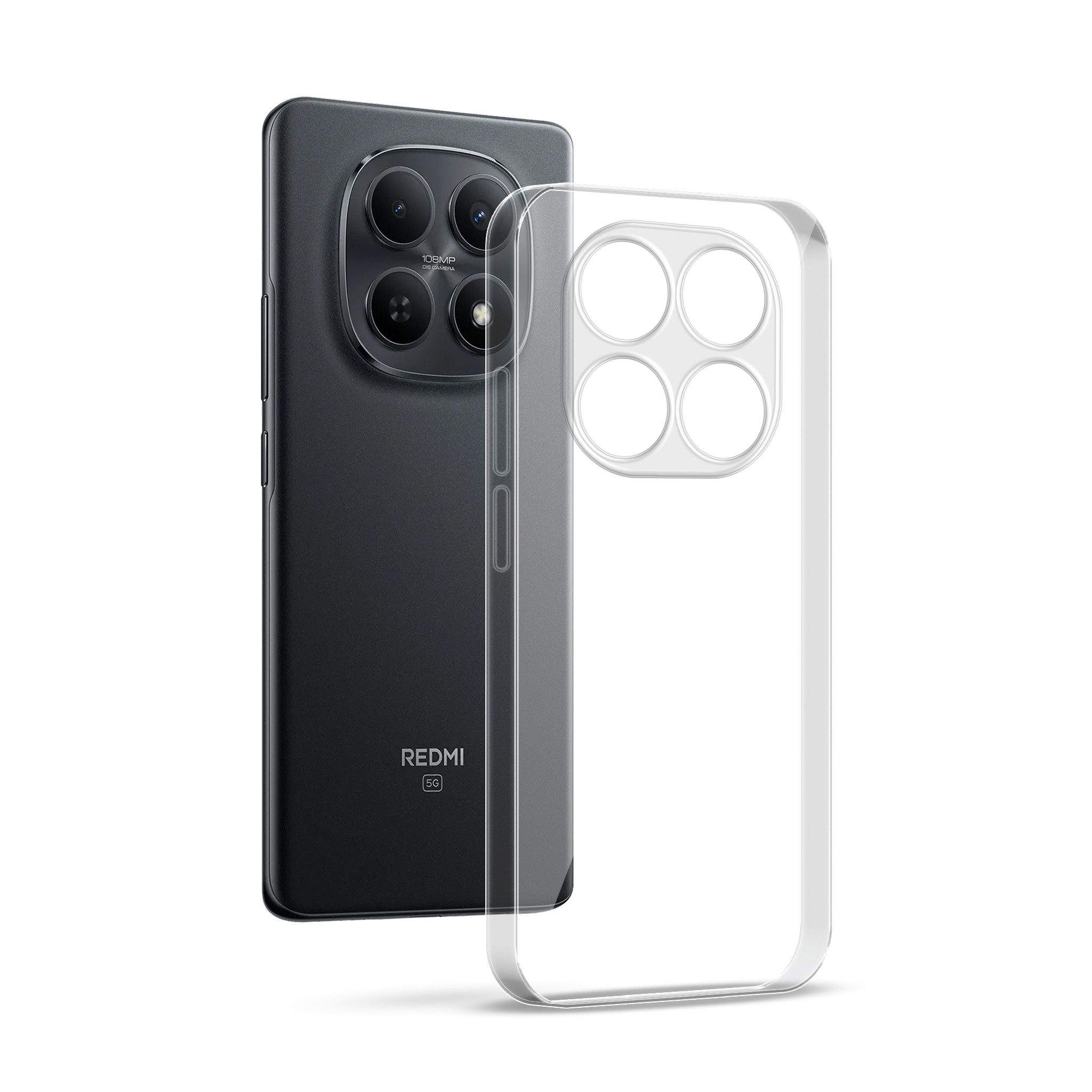 Tec-Expert Handyhülle Handy Hülle Cover für Xiaomi Redmi Note 15 5G 6.77 Zoll, 6.77", Slim Case Bumper Schutzhülle Transparent flexibel
