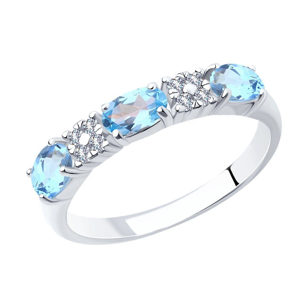 Fingerring Ring Fingerring Silber Topas Zirkonia Echtschmuck bei Secretforyou