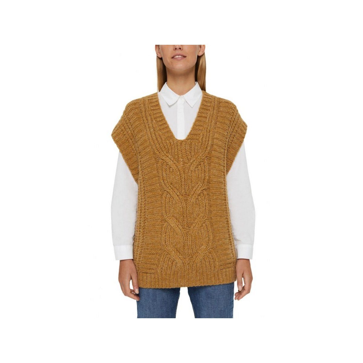 Esprit Longpullover braun (1-tlg) camel