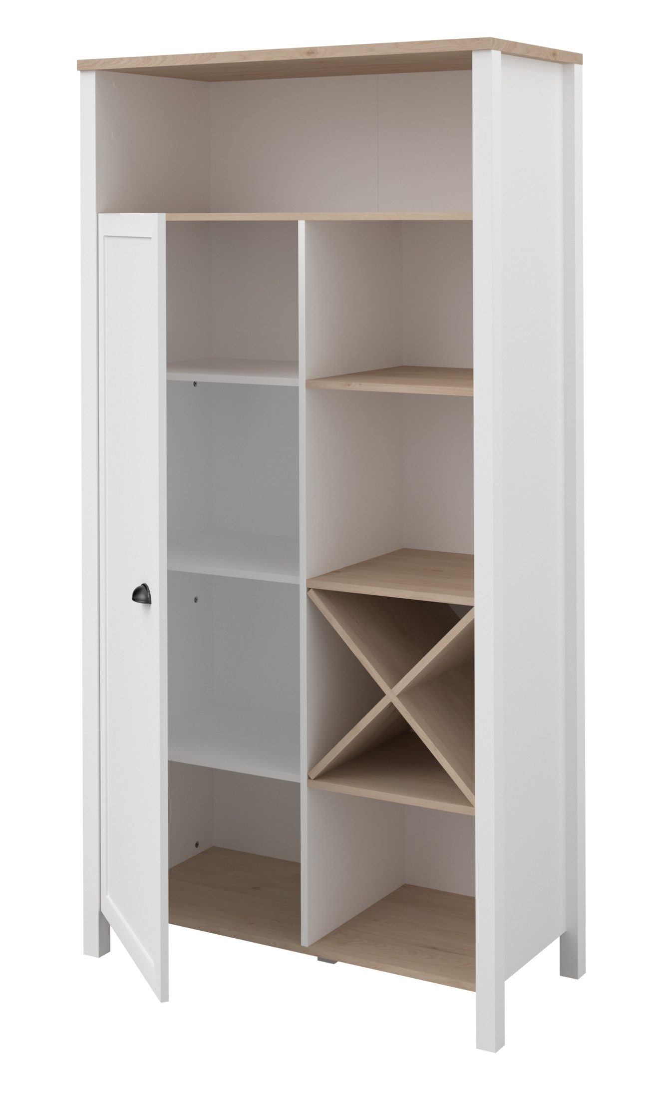 Parisot Küchenbuffet Cottage 1 Parisot Küchenbuffet Set 95x185x43 Küche Schrank Weiß/ Eiche