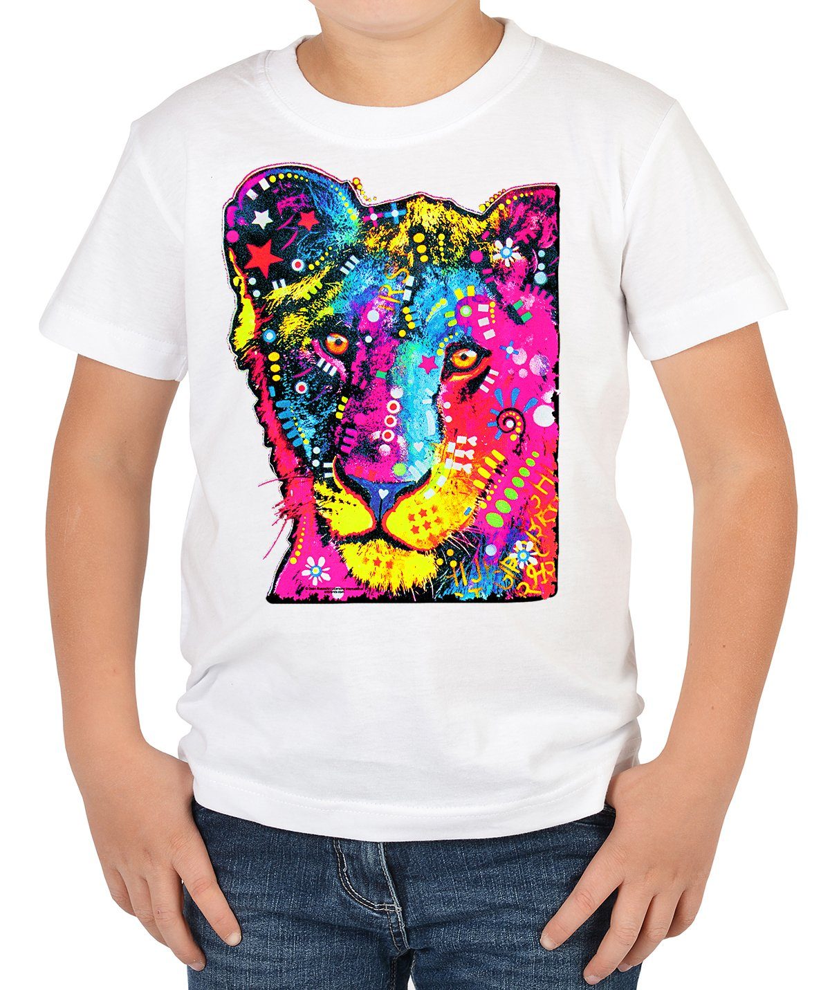 Tini Print-Shirt Kindershirt Motiv Shirts buntes Kinder Young für Shirt Löwenbaby : Lion Löwen Motiv -