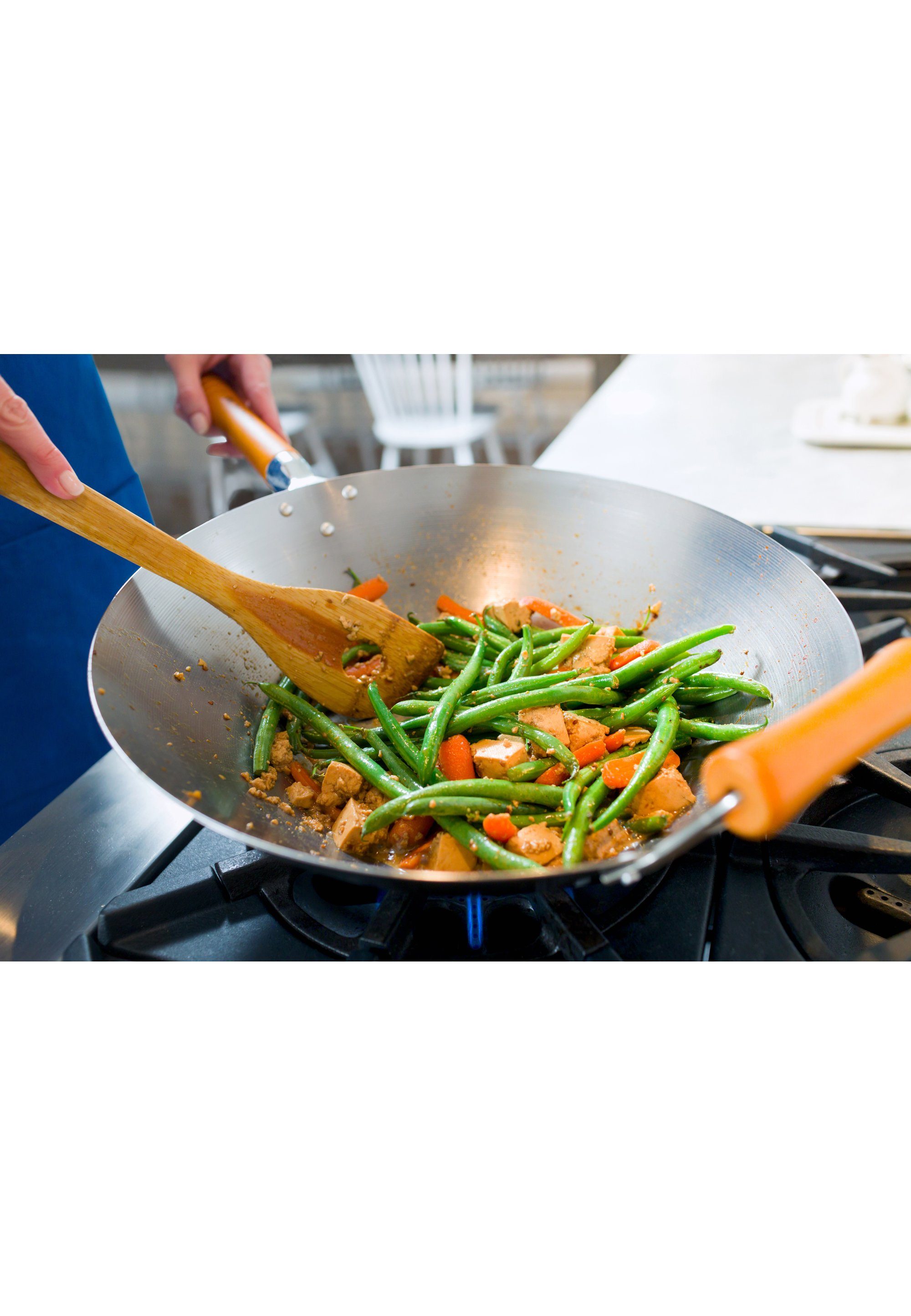 KEN HOM Wok Wokpfanne, aus unbeschichtetem Karbonstahl