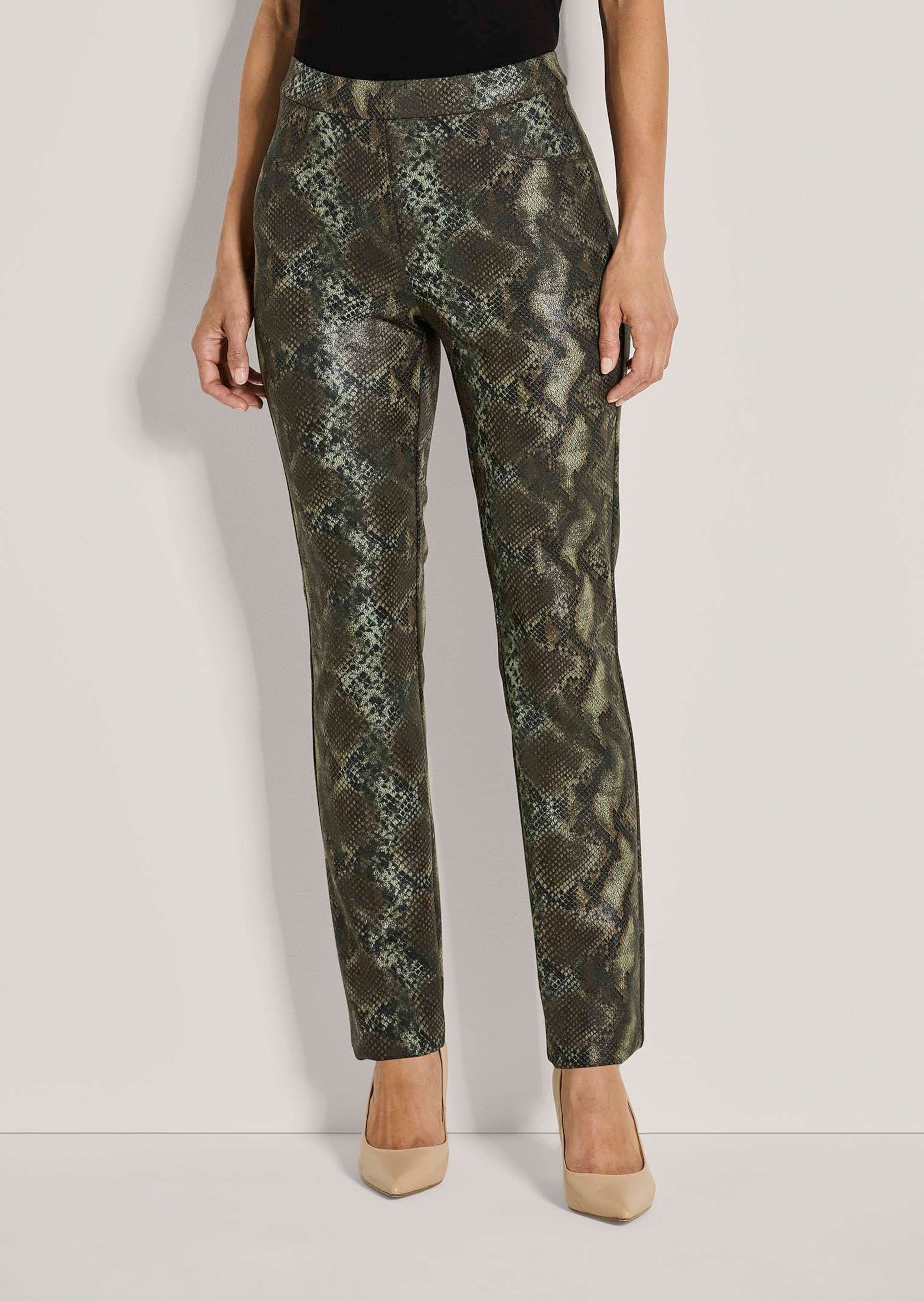 MADELEINE Jerseyhose Gerade Jerseyhose mit Animal-Print günstig online kaufen