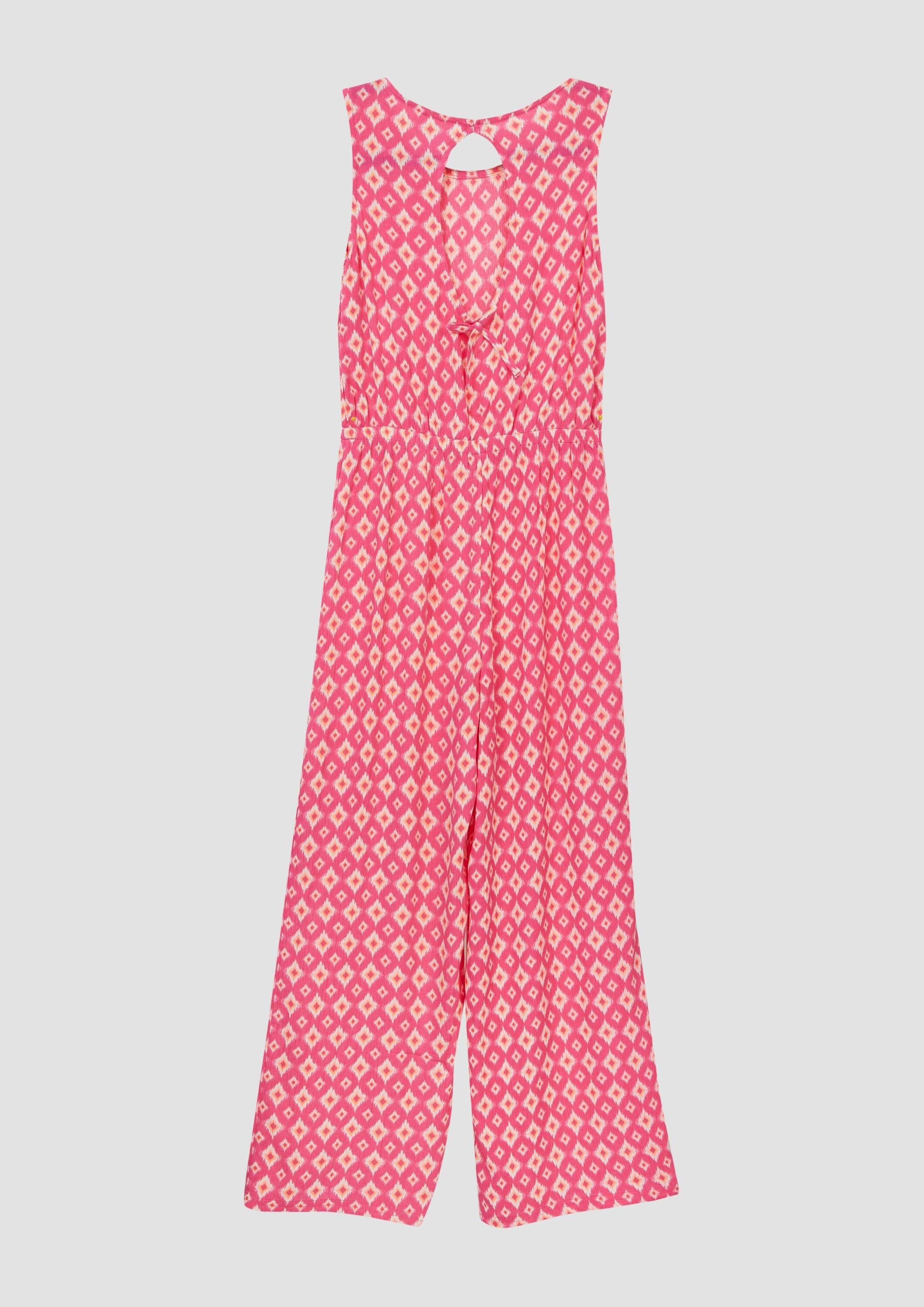 s.Oliver Jumpsuit Overall Jumpsuit aus Crinkled Viskose im Loose Fit mit Rücken-Cut-Out