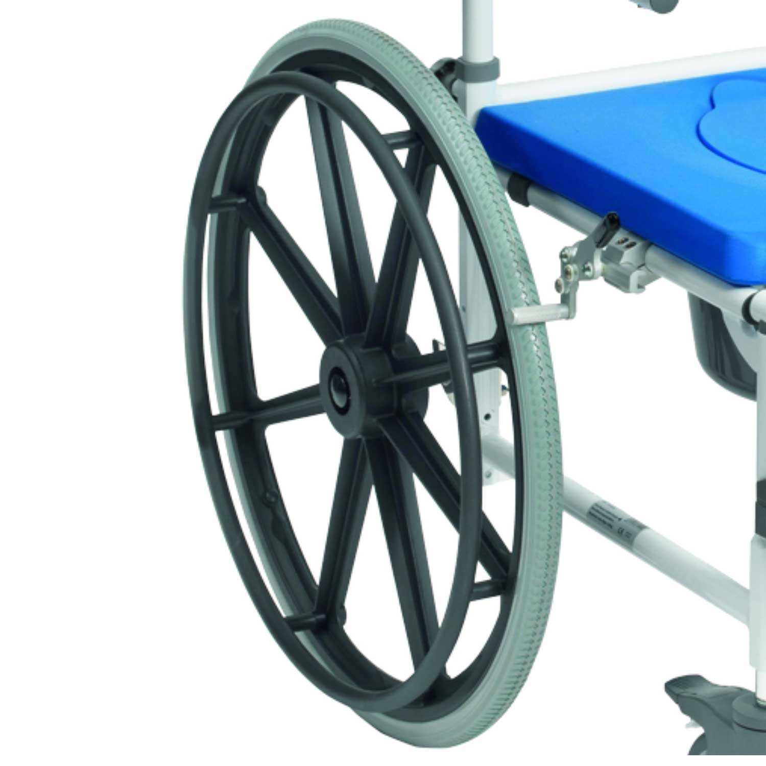 Drive Medical Dusch-Toilettenrollstuhl Drive Medical Aston 24 Dusch-Toilettenrollstuhl mit 24-Zoll-Rädern