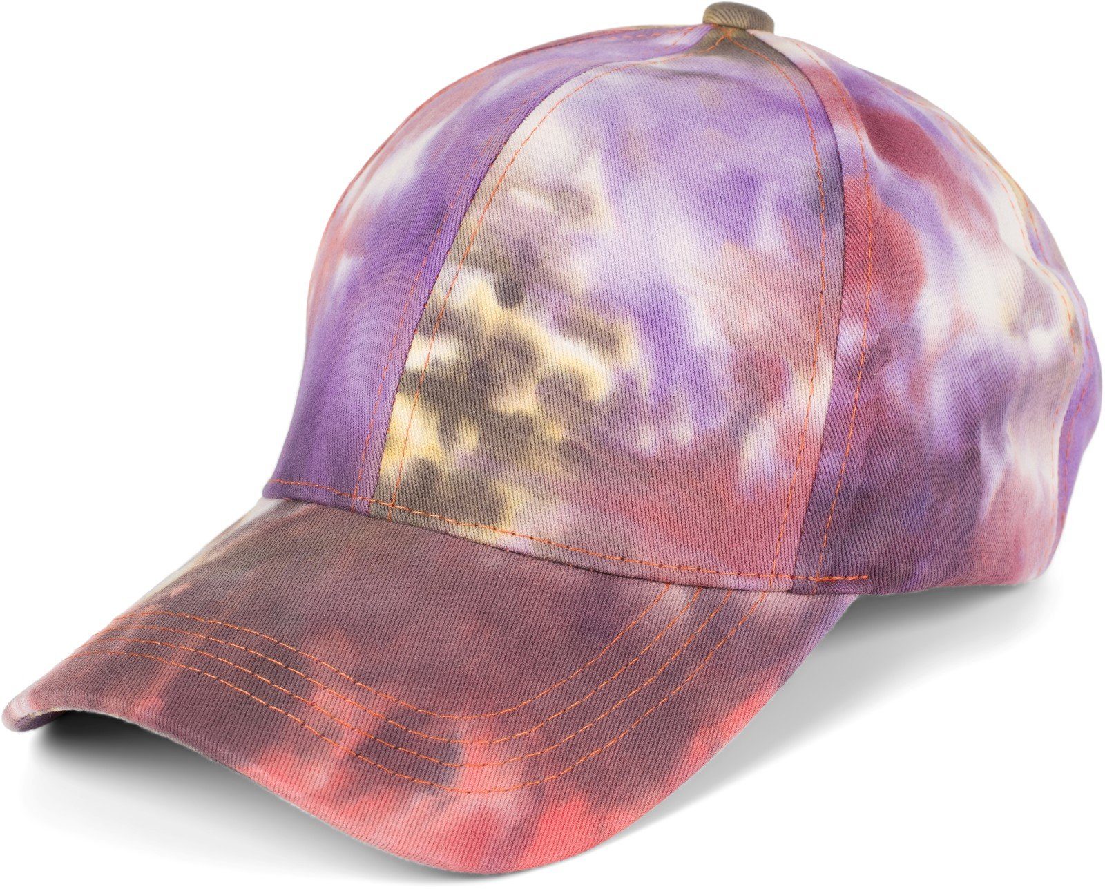 styleBREAKER Baseball Cap (1-St) Baseballcap Muster Batik mit Violett-Orange-Rose