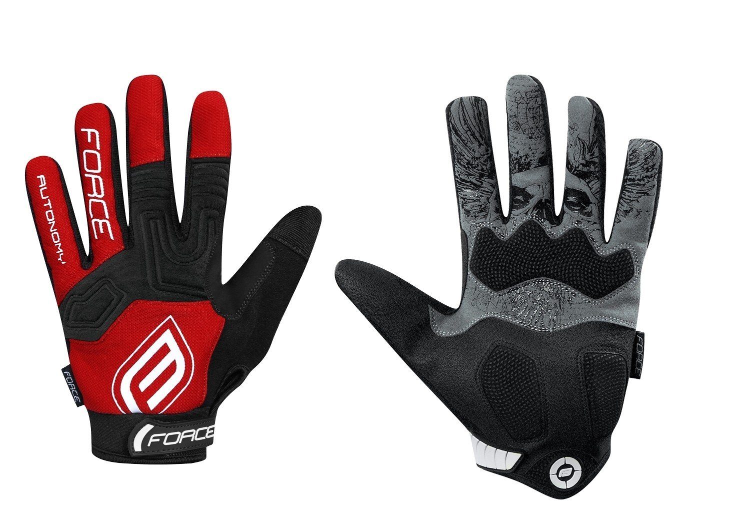 Fahrradhandschuhe Handschuhe Force MTB AUTONOMY rot *