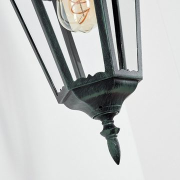 hofstein Außen-Wandleuchte Wandlampe abwärts in antikem Look aus Metall/Glas, ohne Leuchtmittel, Wandleuchte, Außenleuchte für Terrasse/Veranda, E27