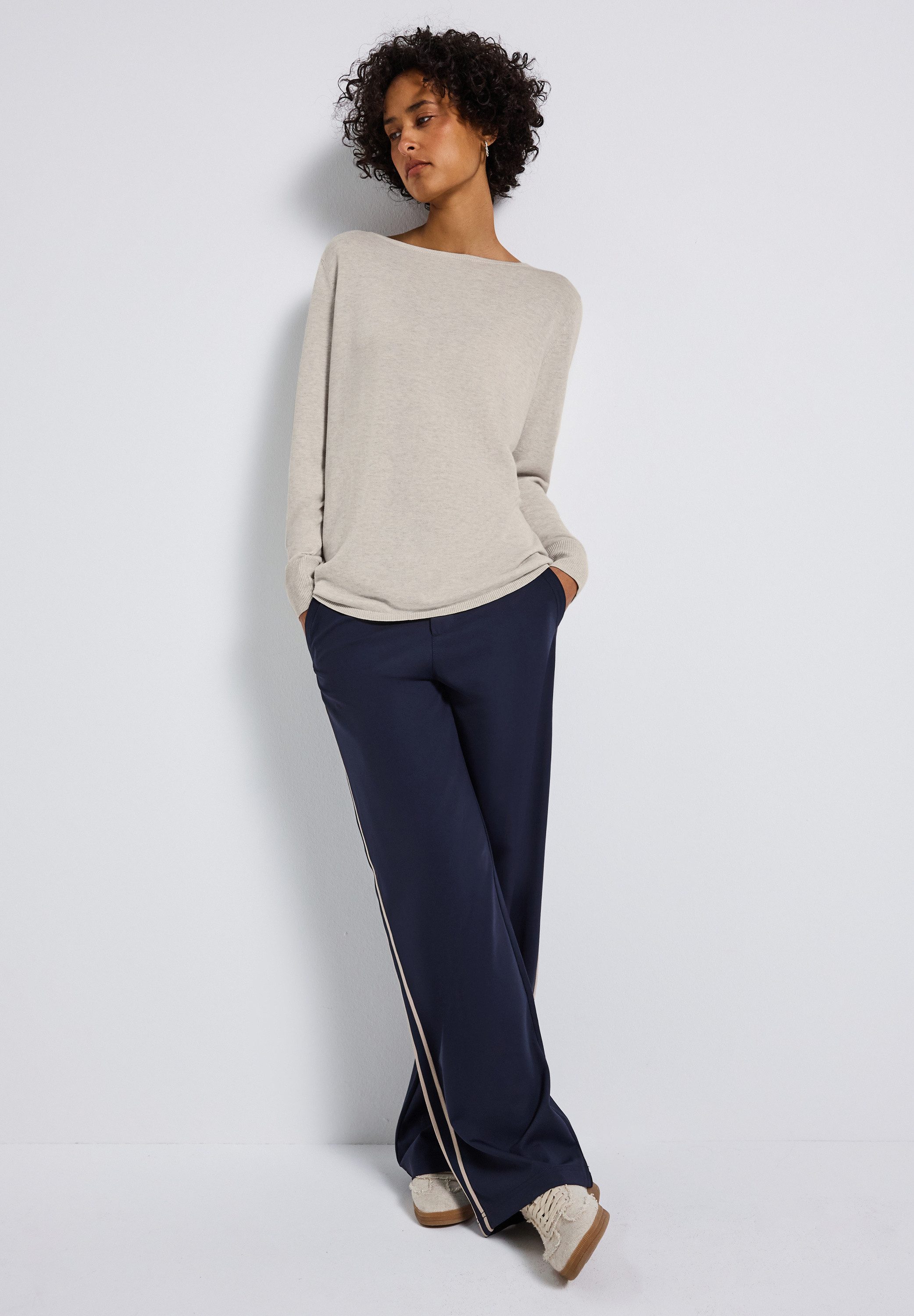 STREET ONE Strickpullover mit U-Boot-Ausschnitt