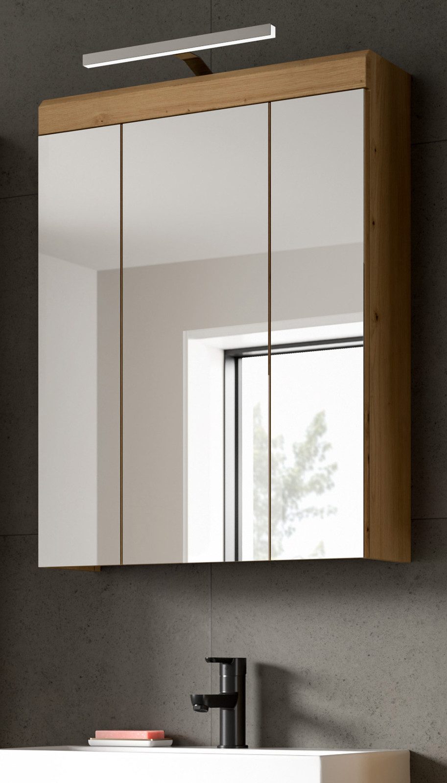 Inn.Furn Badezimmerspiegelschrank Shawn (Badschrank in Artisan Eiche Dekor, günstig online kaufen