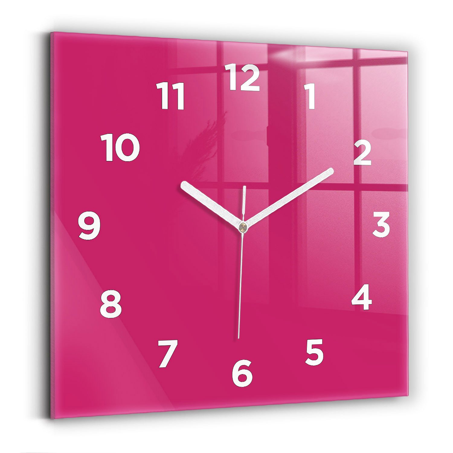 Tulup Wanduhr Glasuhr Modernistische Glaswanduhr 30x30cm Uhr aus gehärtetem Glas