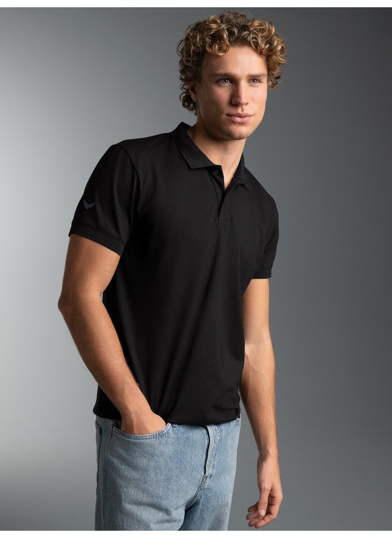Trigema Poloshirt TRIGEMA Slim Fit Poloshirt aus DELUXE-Piqué (1-tlg)