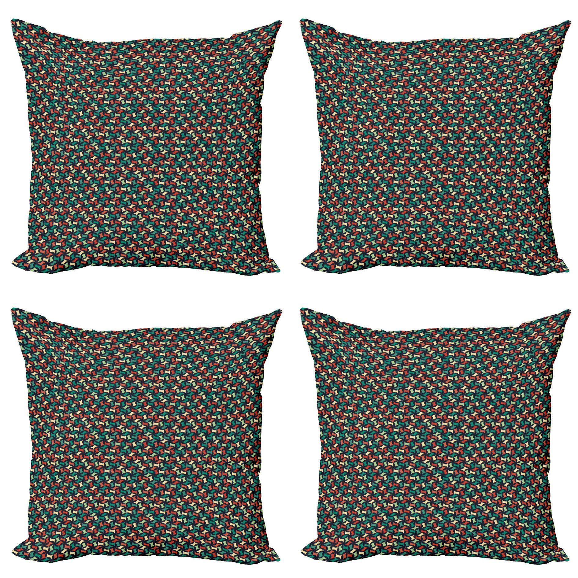 Kissenbezüge Modern Accent Doppelseitiger Digitaldruck, Abakuhaus (4 Stück), Modern Abstrakte Formen Geometrische