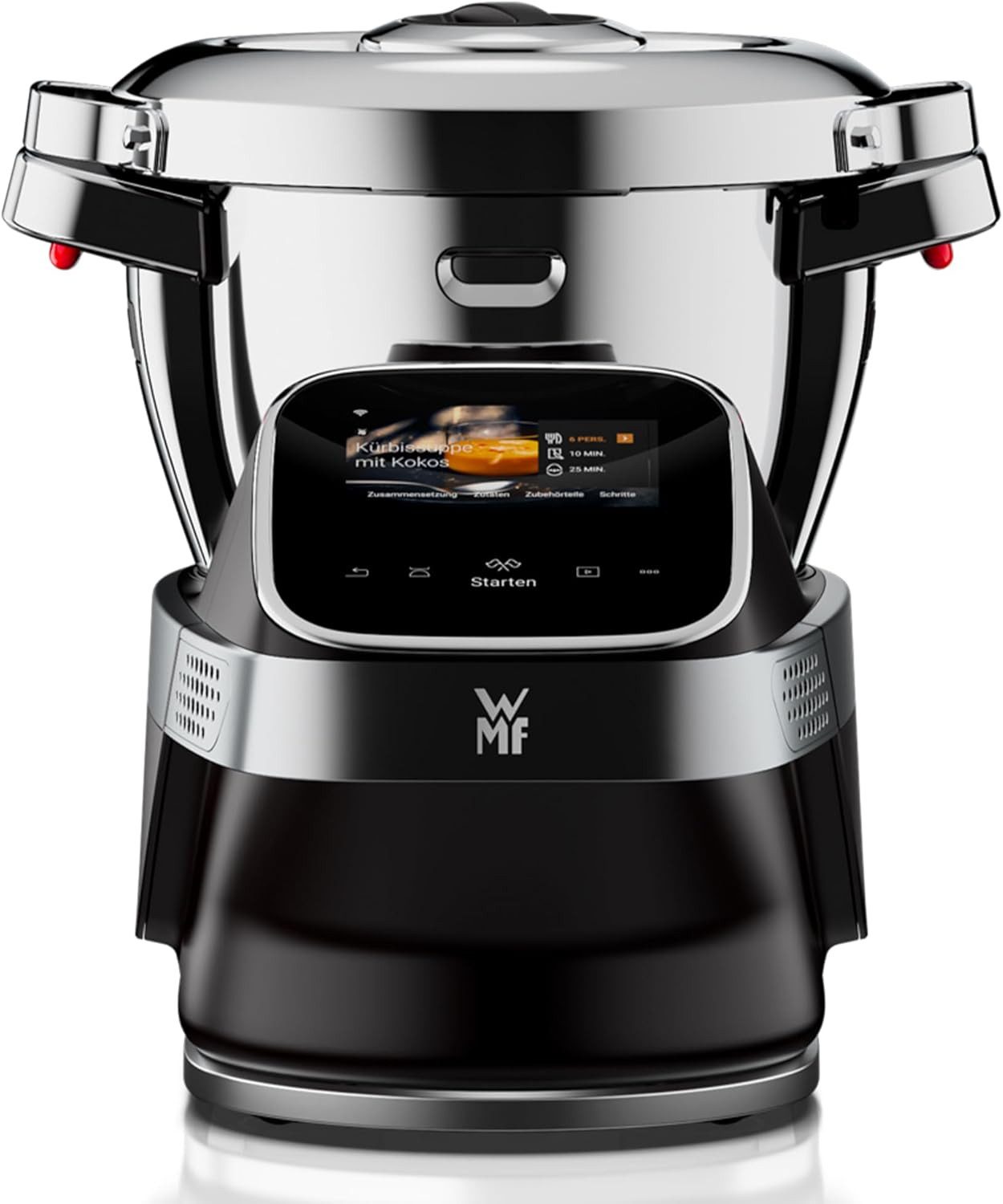 WMF Küchenmaschine Avantgarde Küchenmaschine mit Kochfunktion, 1550 W, 3 l Schüssel, Kochfunktion, Touchscreen, App und integrierte Waage