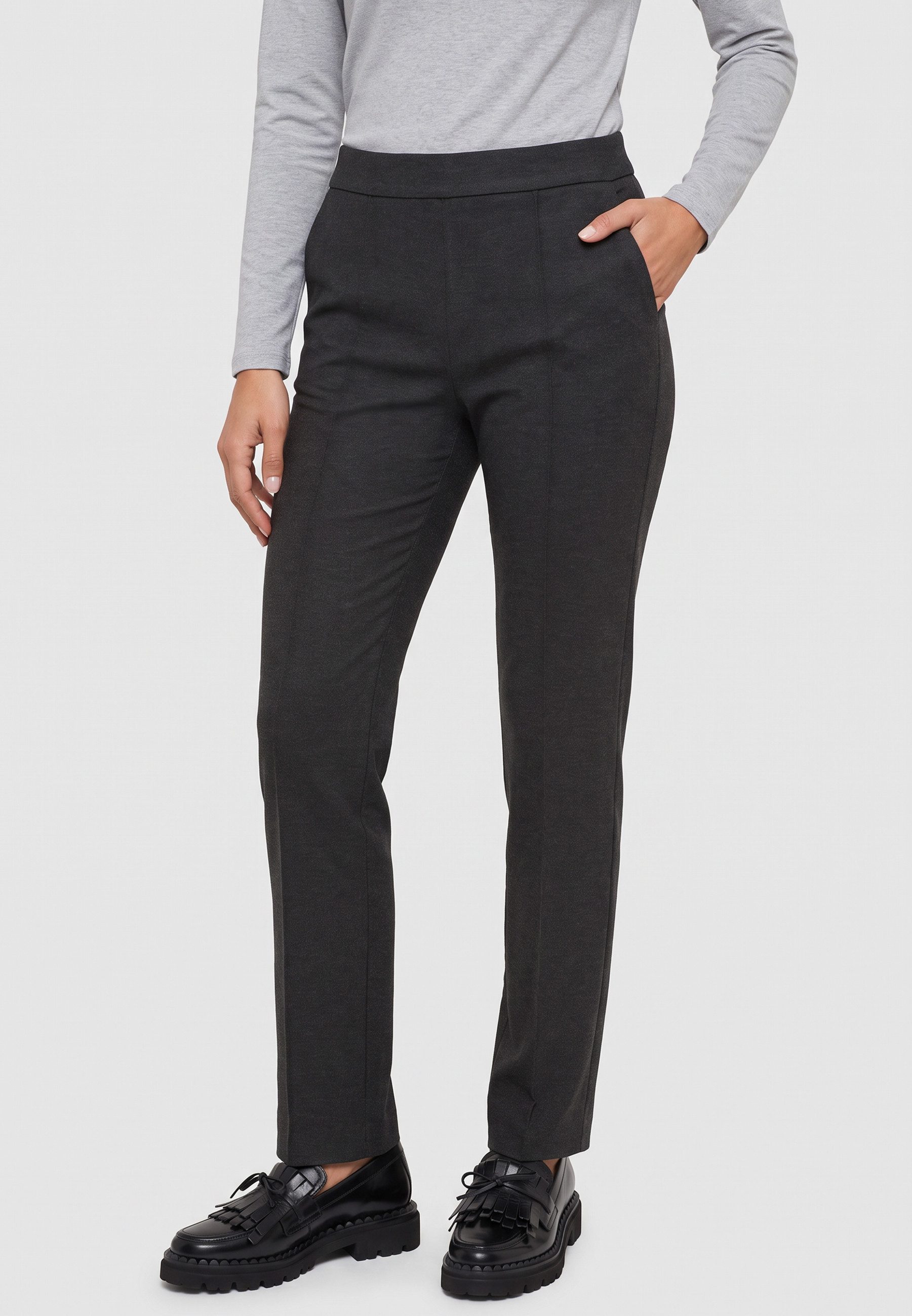 Olsen Stoffhose mit Bügelfalte