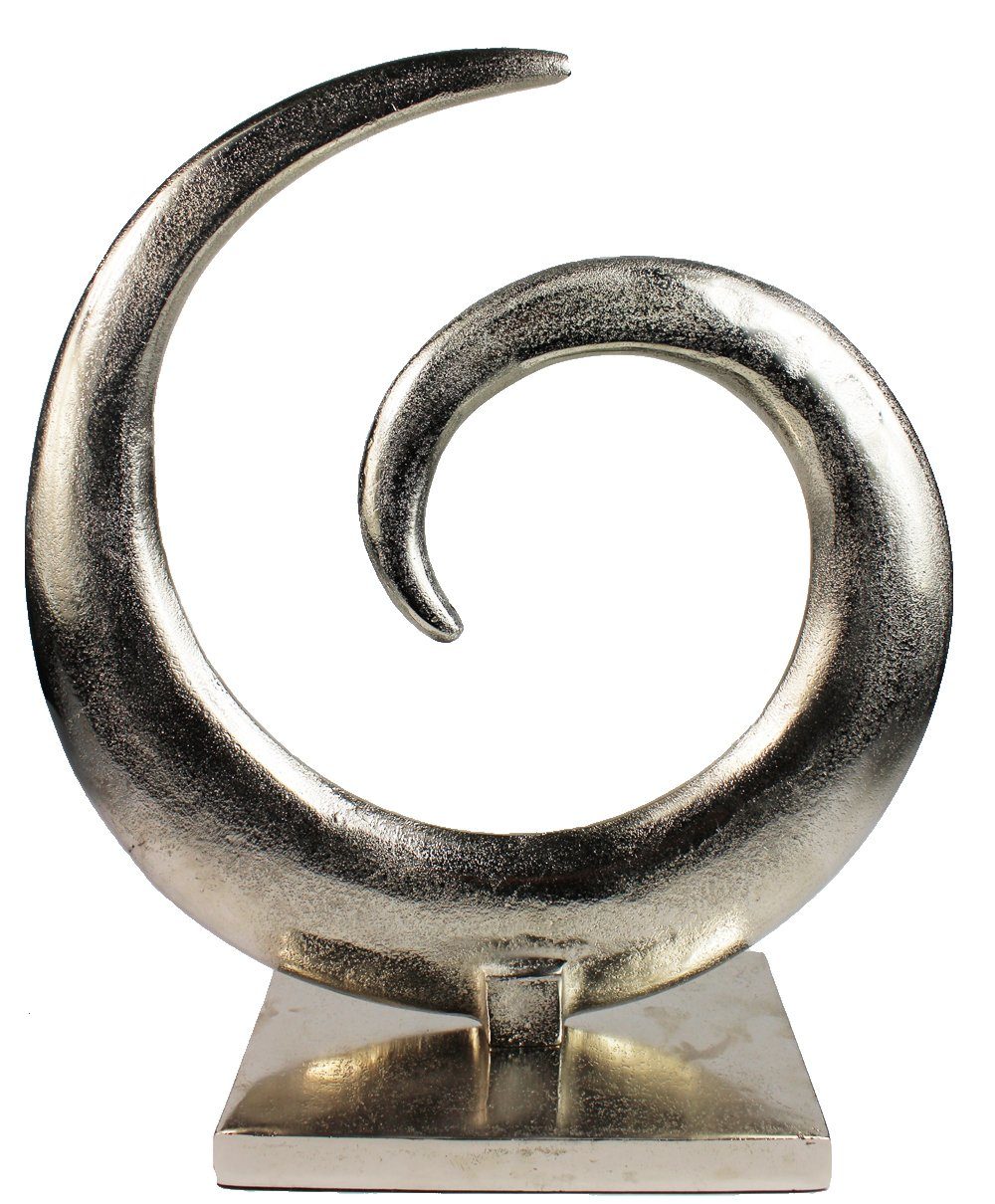 Dekofigur abstrakte Skulptur aus Metall 43x38 cm 2,4 Kg silberfarben